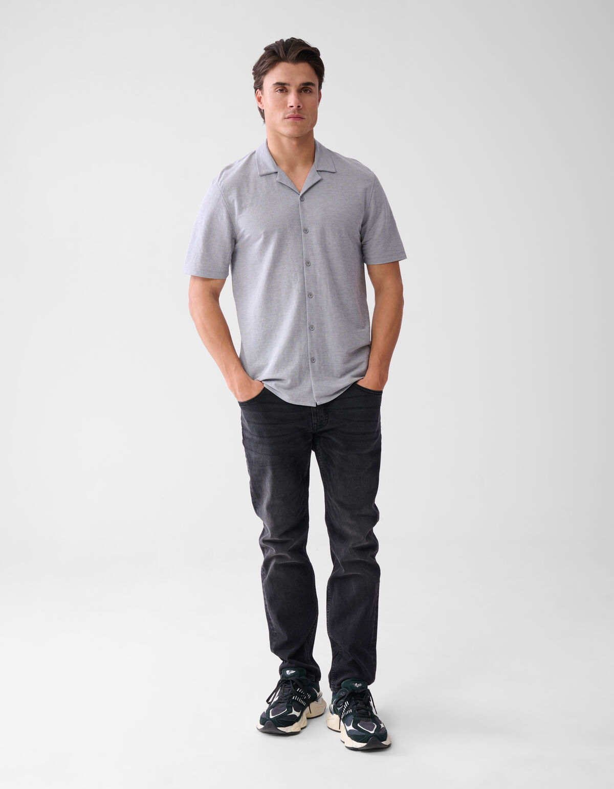 Piqué-Hemd Dunkelblau SHOEBY MEN