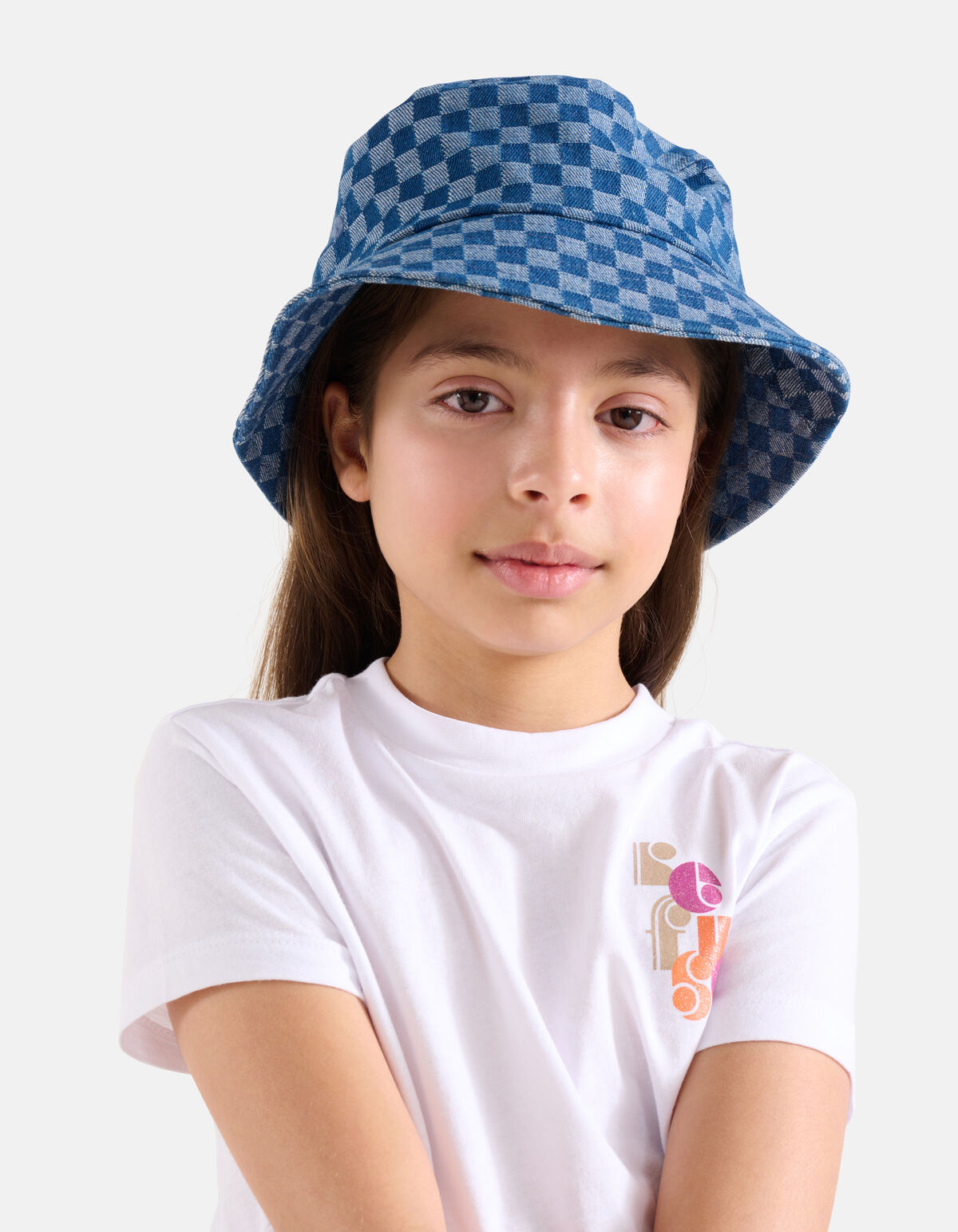 Glitzer-T-Shirt in lockerer Passform Weiß SHOEBY GIRLS