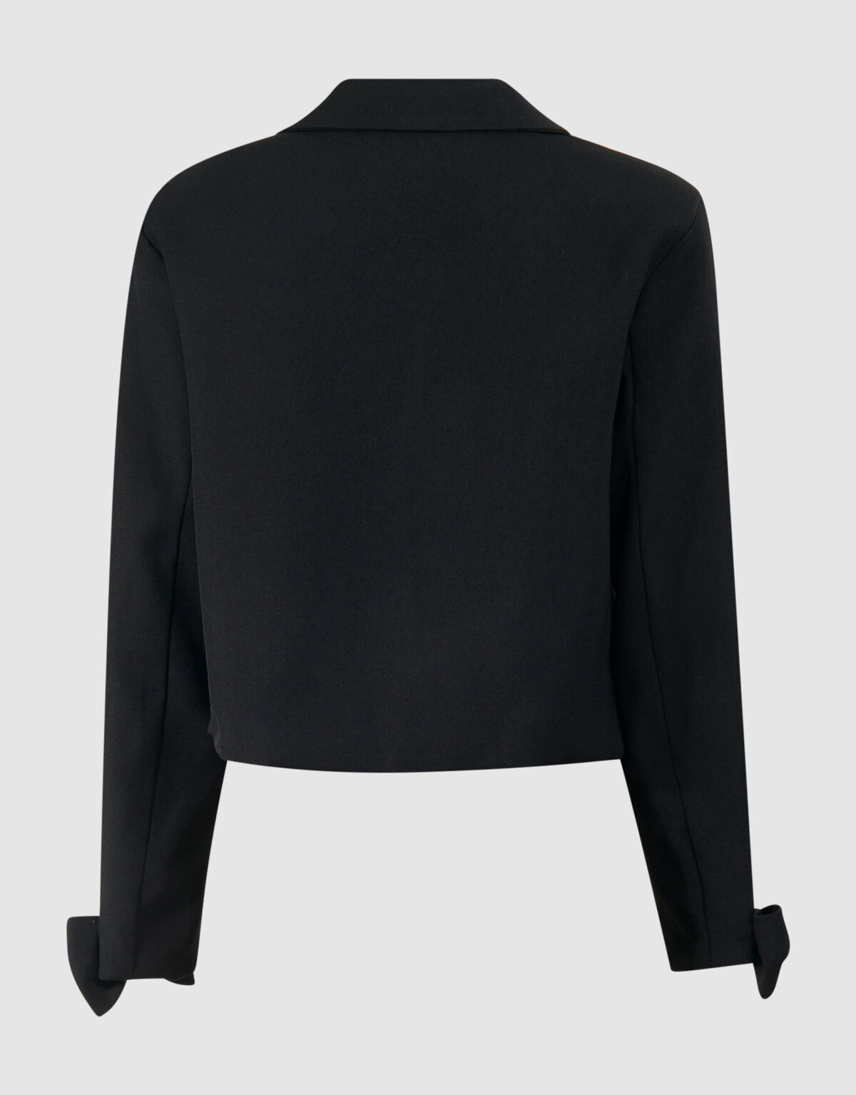 Cropped Bow Blazer Schwarz SHOEBY GIRLS