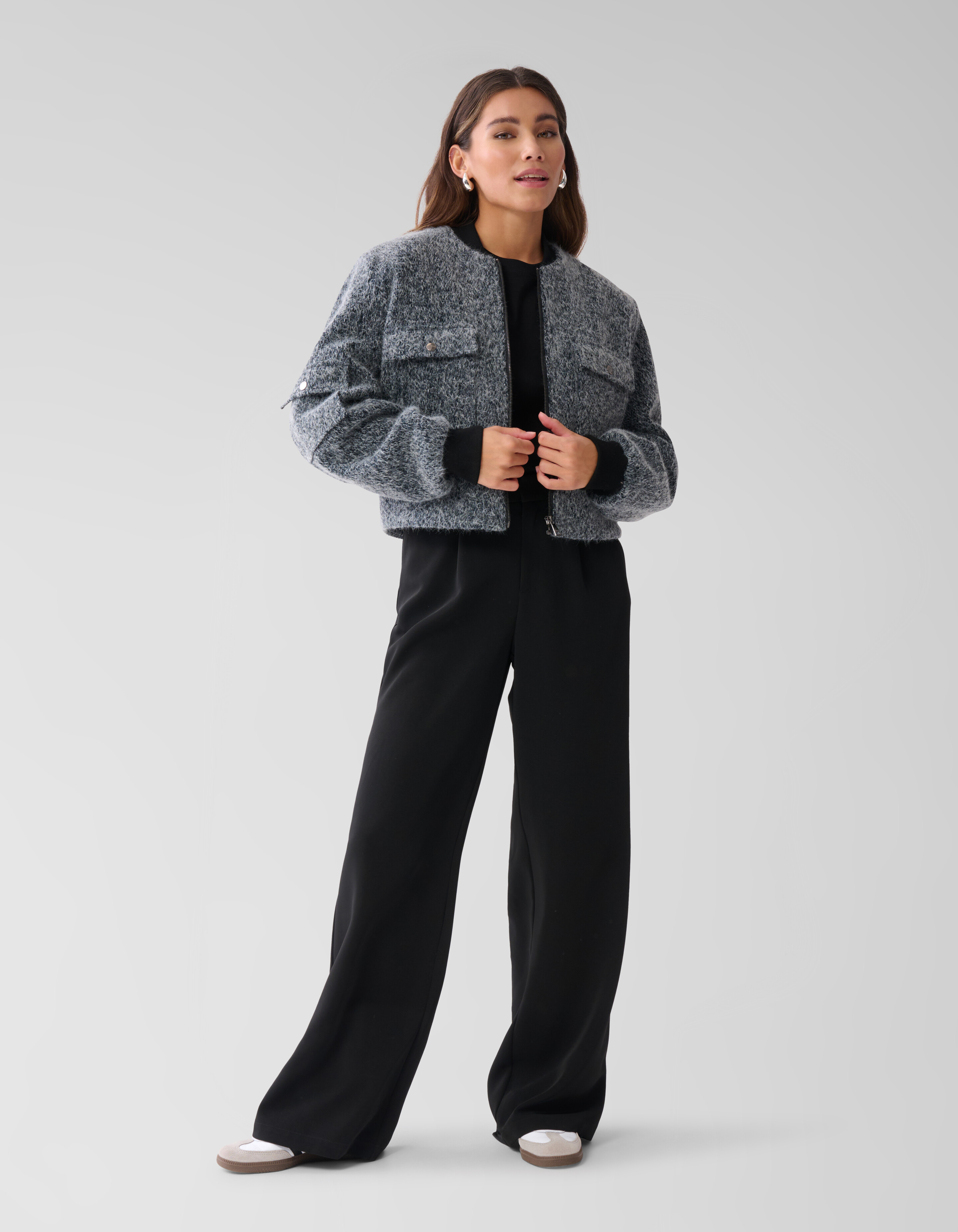 Tweed-Jacke Grau SHOEBY WOMEN