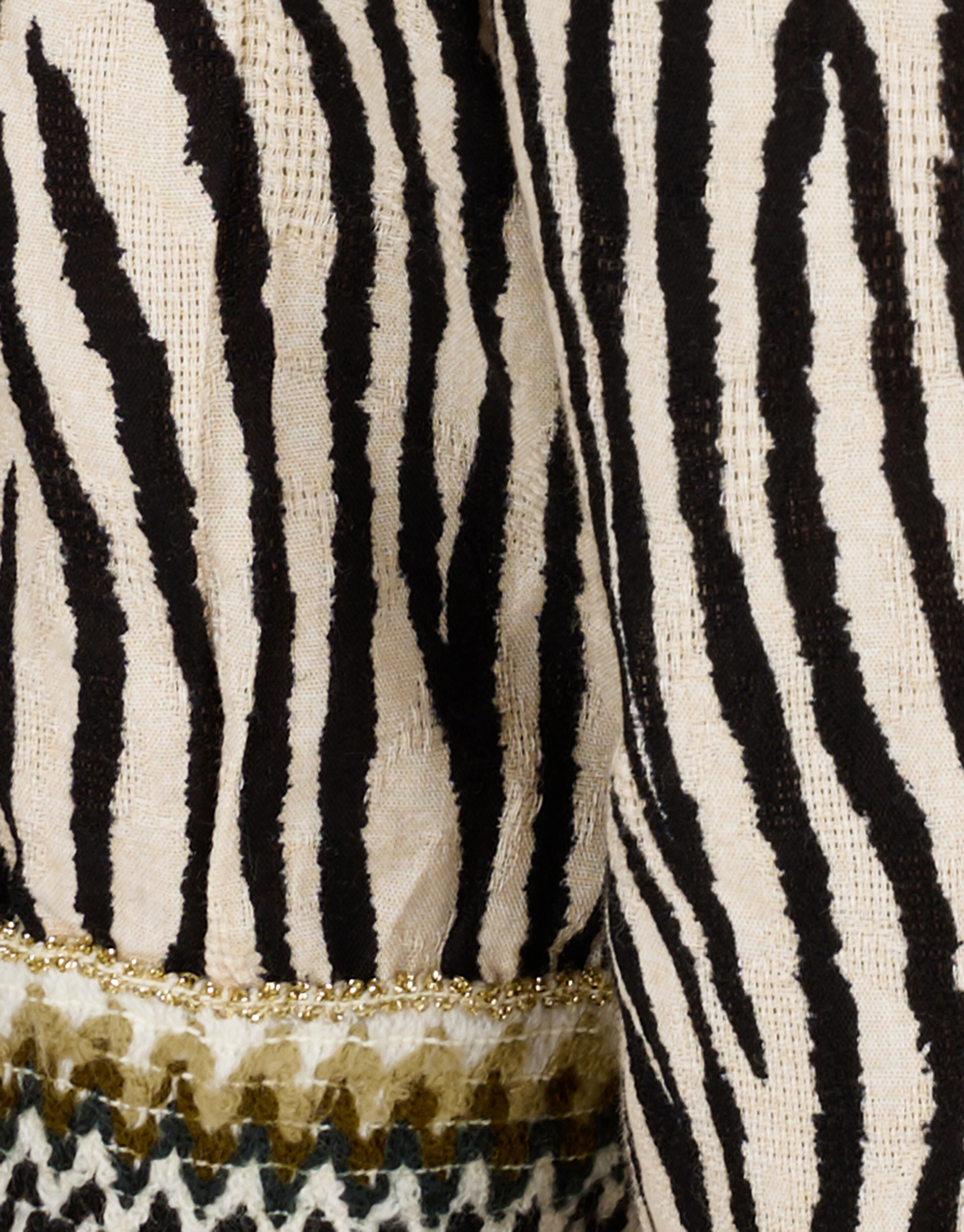 Bluse mit Zebramuster Schwarz/ Off-white SHOEBY GIRLS