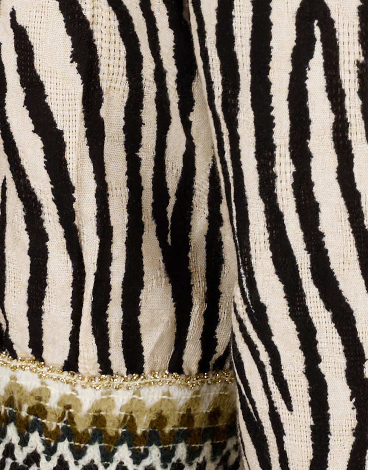 Bluse mit Zebramuster Schwarz/ Off-white SHOEBY GIRLS