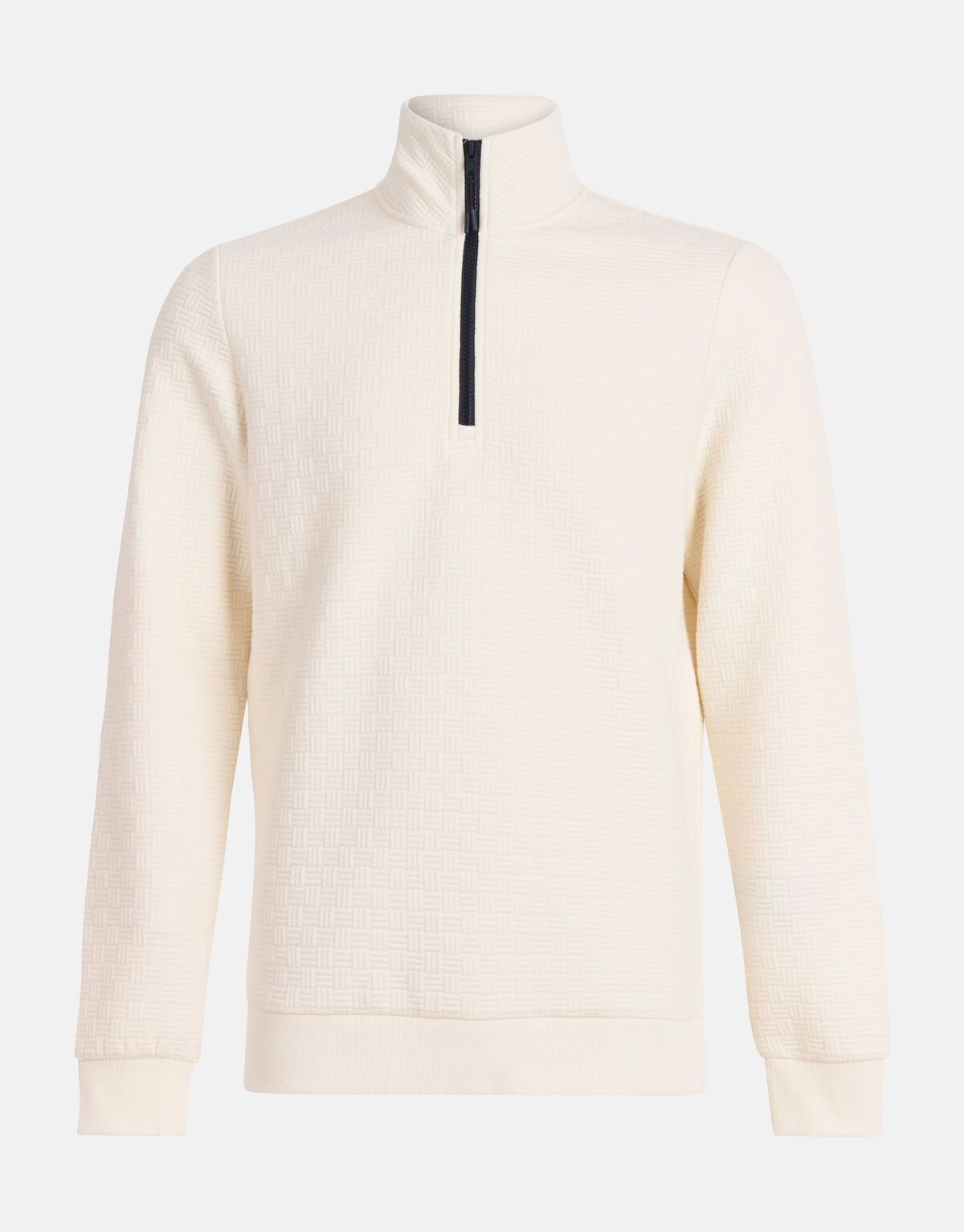 Strukturierter Pullover mit halbem Reißverschluss SHOEBY MEN