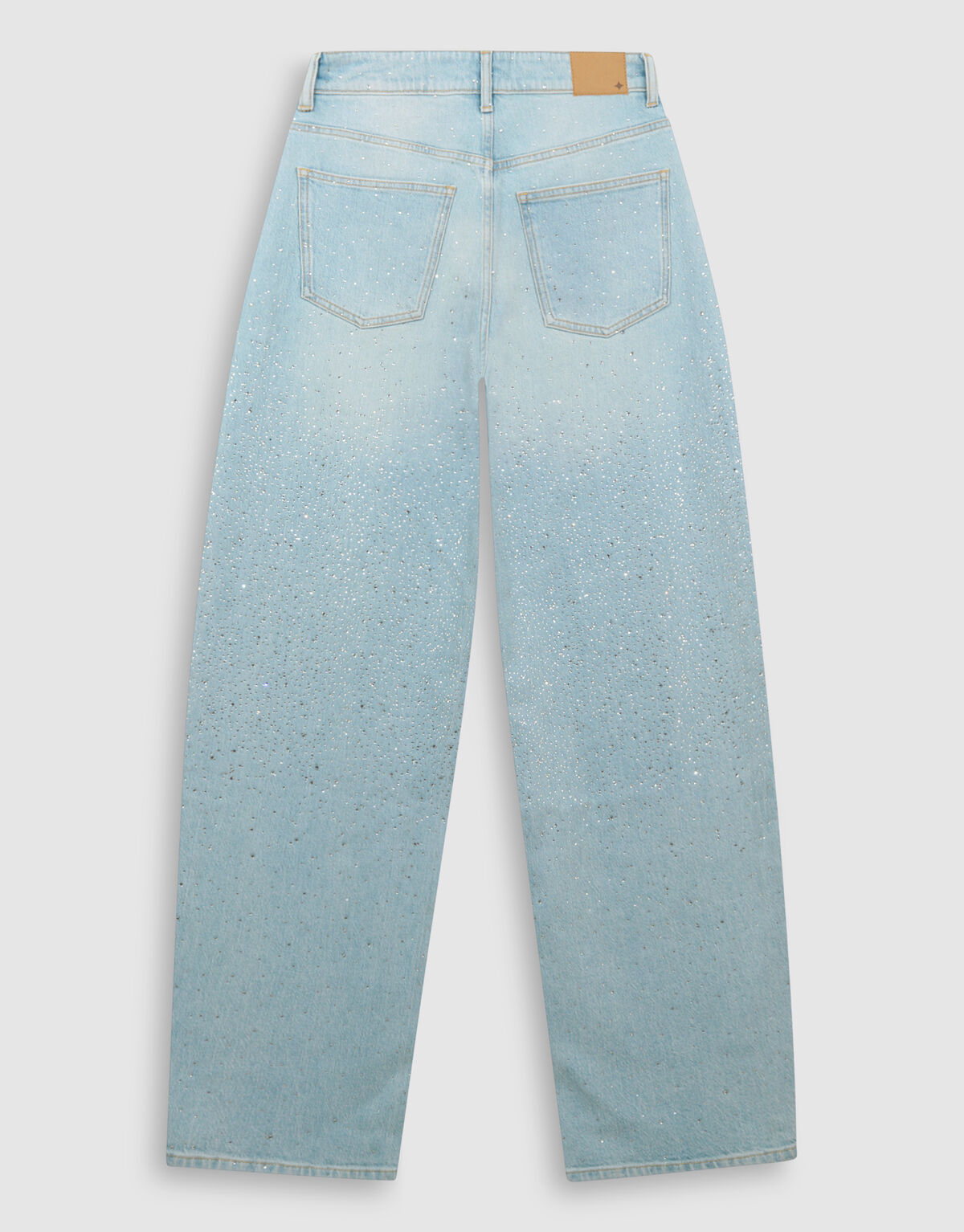 Strass-Wasserfall-Jeans mit Barrel-Passform, geble SHOEBY WOMEN