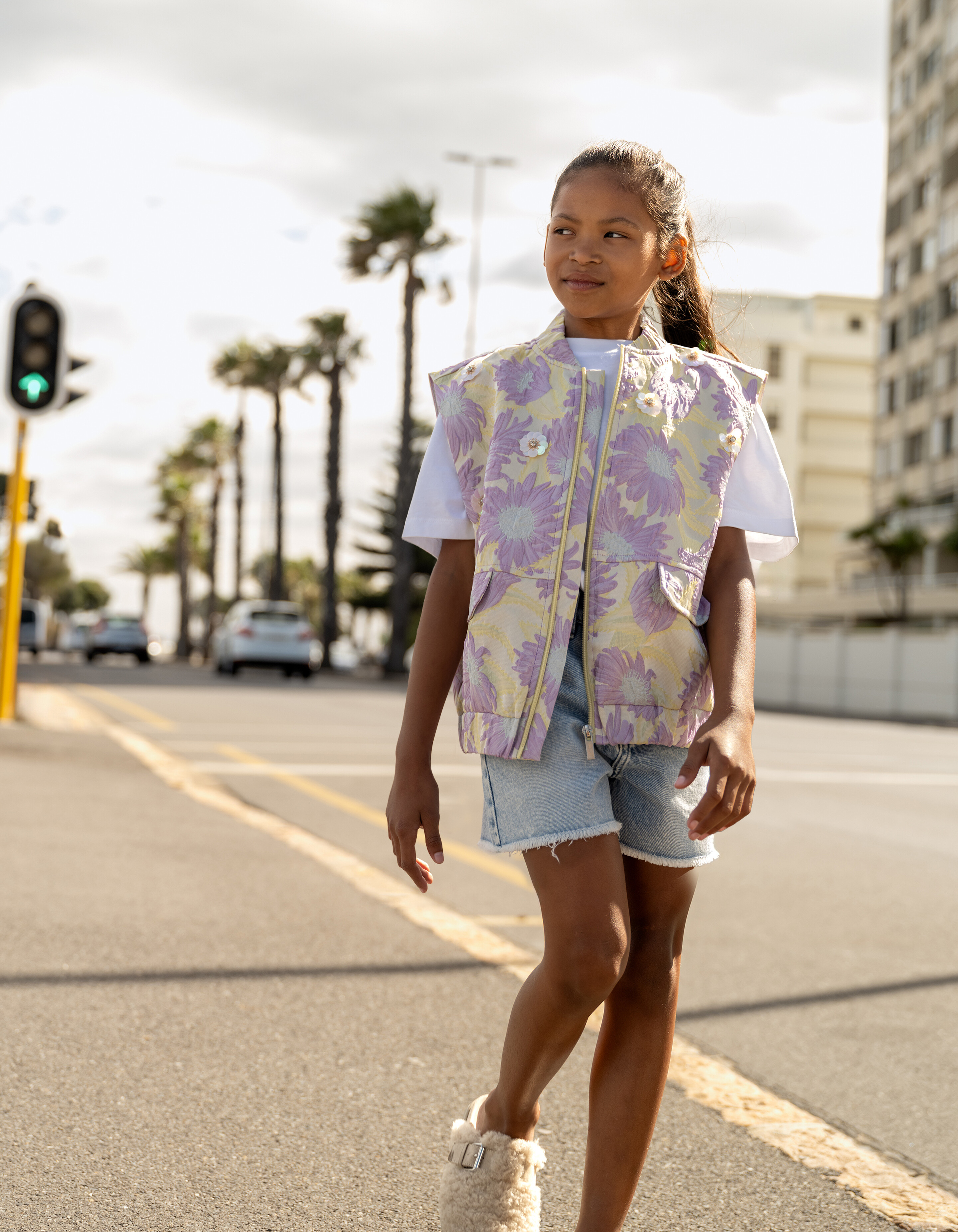 Verzierte Bomberweste Hellviolett SHOEBY GIRLS