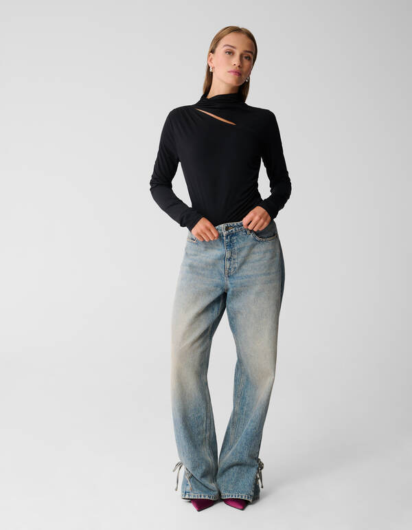 Ausgeschnittenes Top Schwarz SHOEBY WOMEN