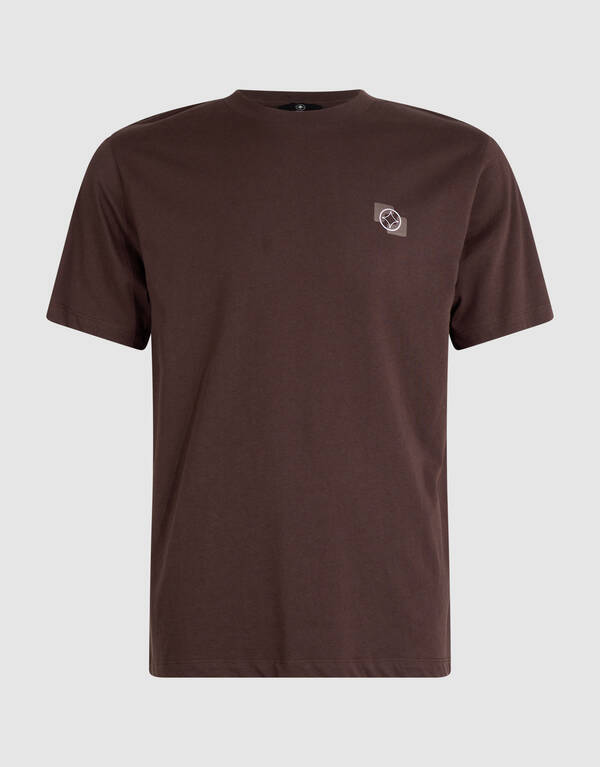 Einfarbiges T-Shirt Braun SHOEBY MEN