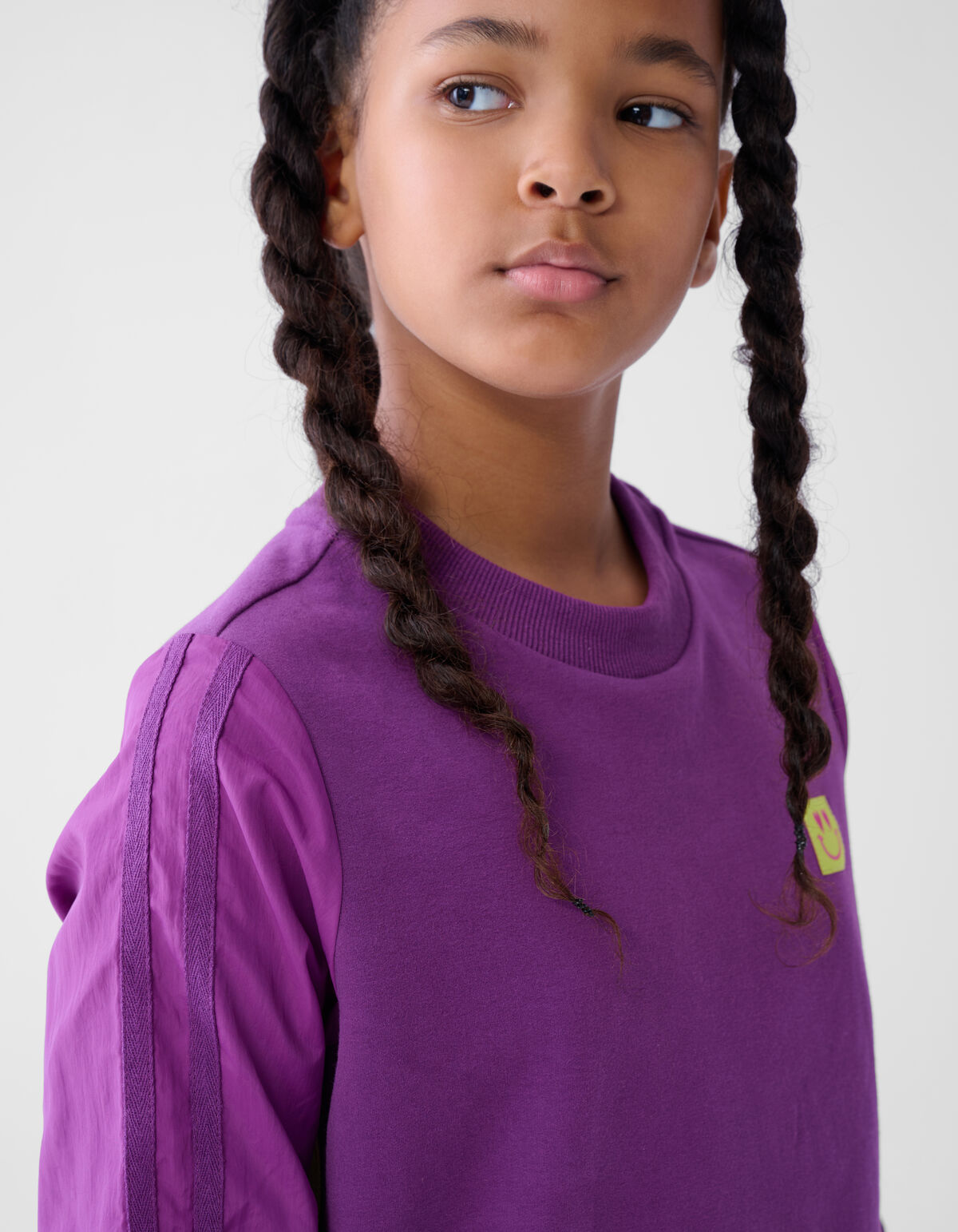 Streifen-Label-Pullover Lila SHOEBY GIRLS