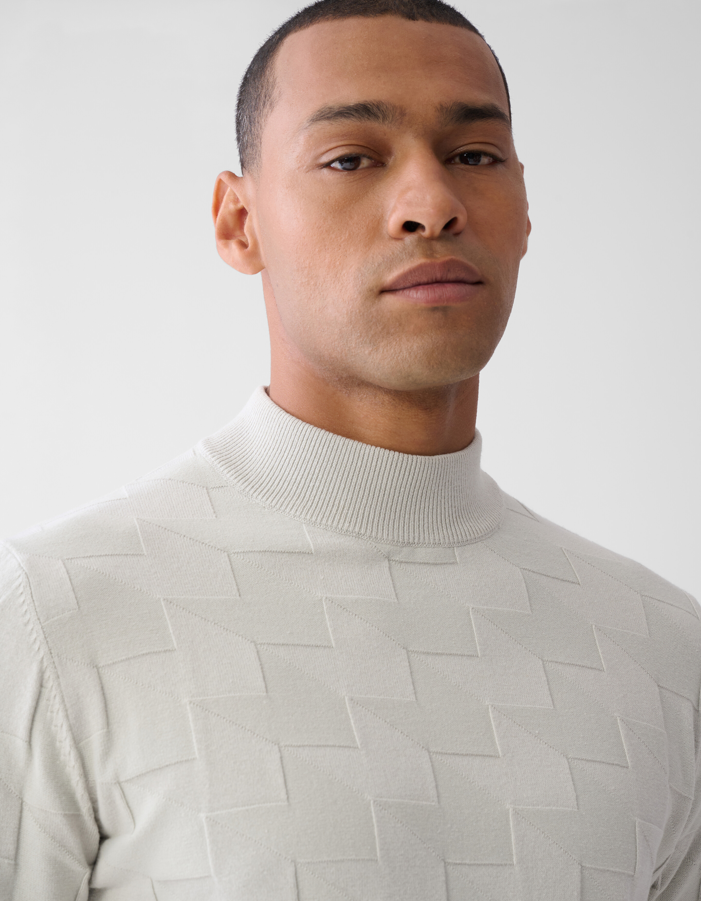 Pied De Poule Pullover Hellgrau SHOEBY MEN