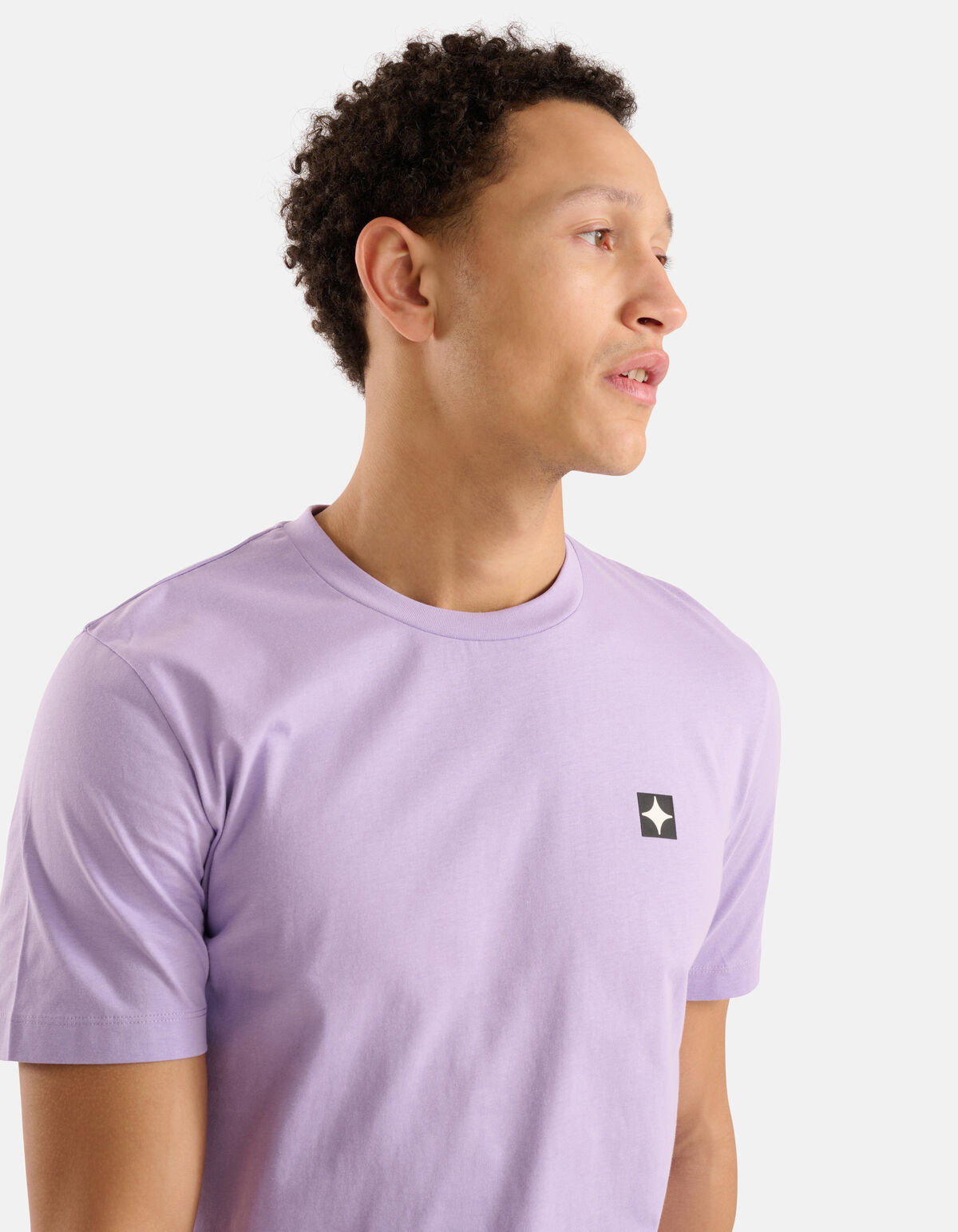 Glitzer-T-Shirt Hellviolett SHOEBY MEN