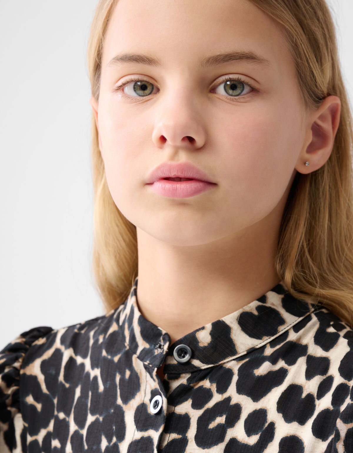 Bedrucktes Leopardenkleid Hellbraun SHOEBY GIRLS