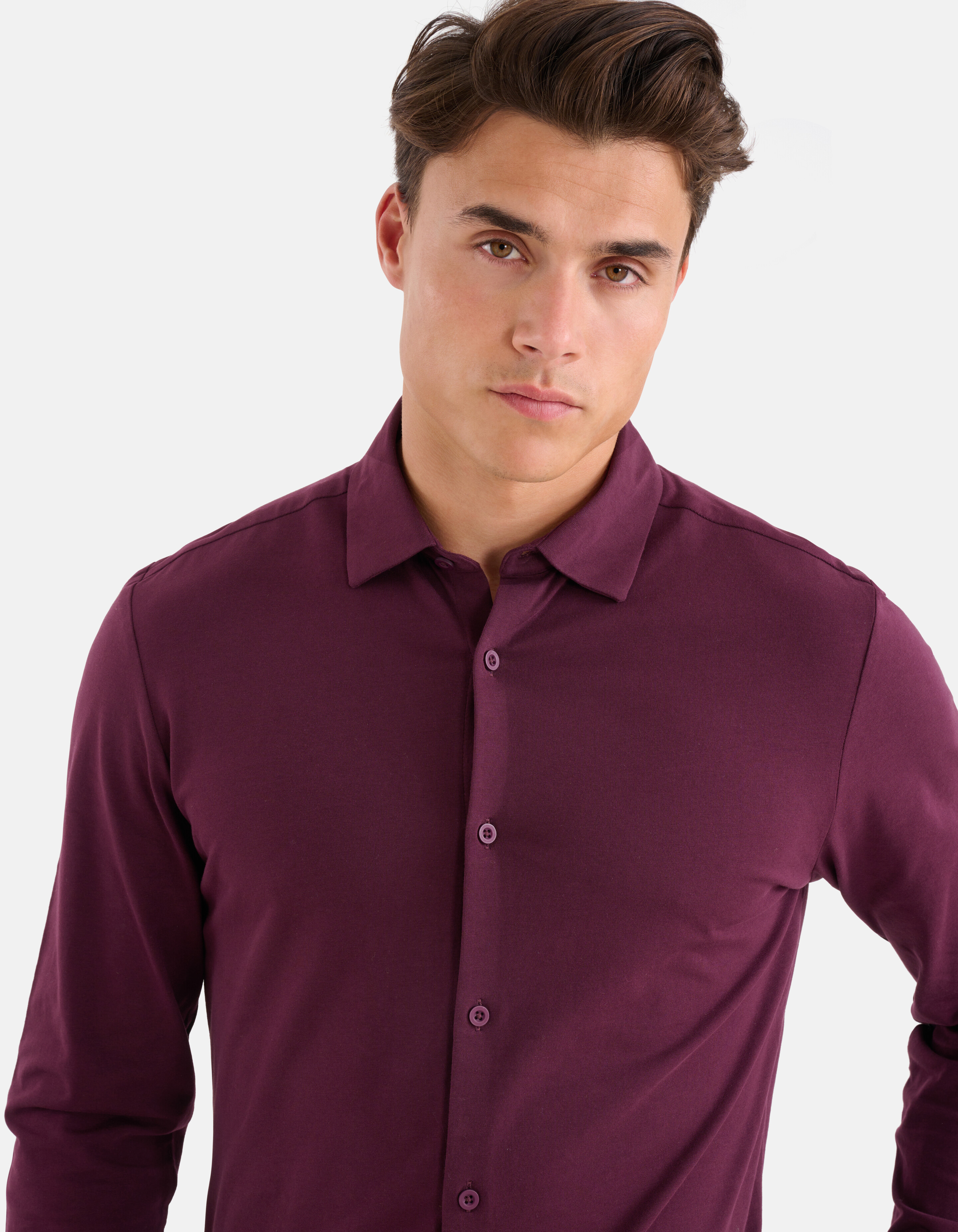 Jersey Overhemd Bordeaux SHOEBY MEN