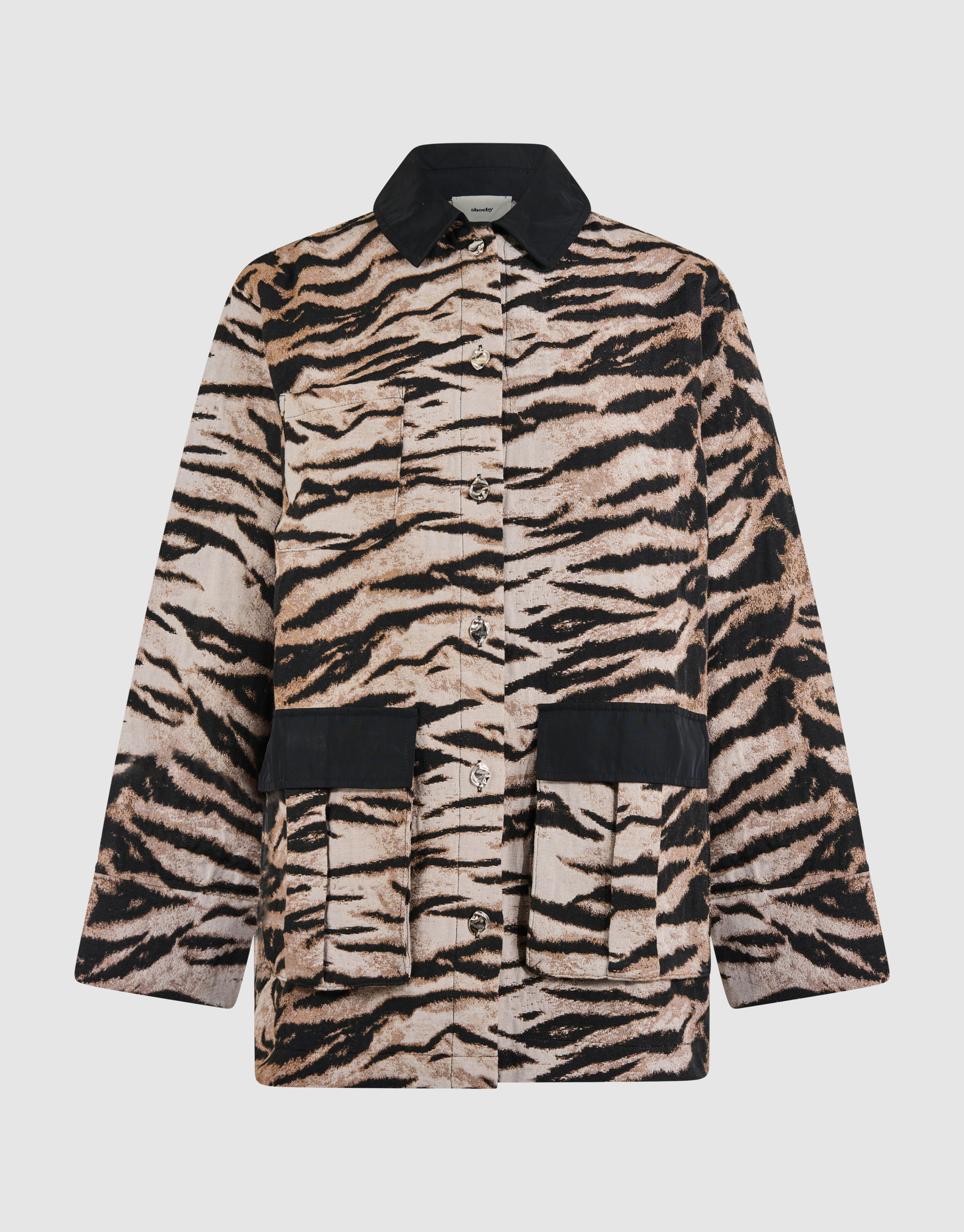 Jacquard Tiger Jacke Hellbraun SHOEBY WOMEN