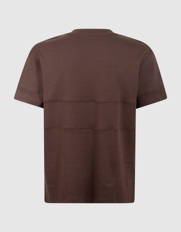 Minimalistisches T-Shirt in Dunkelbraun SHOEBY MEN