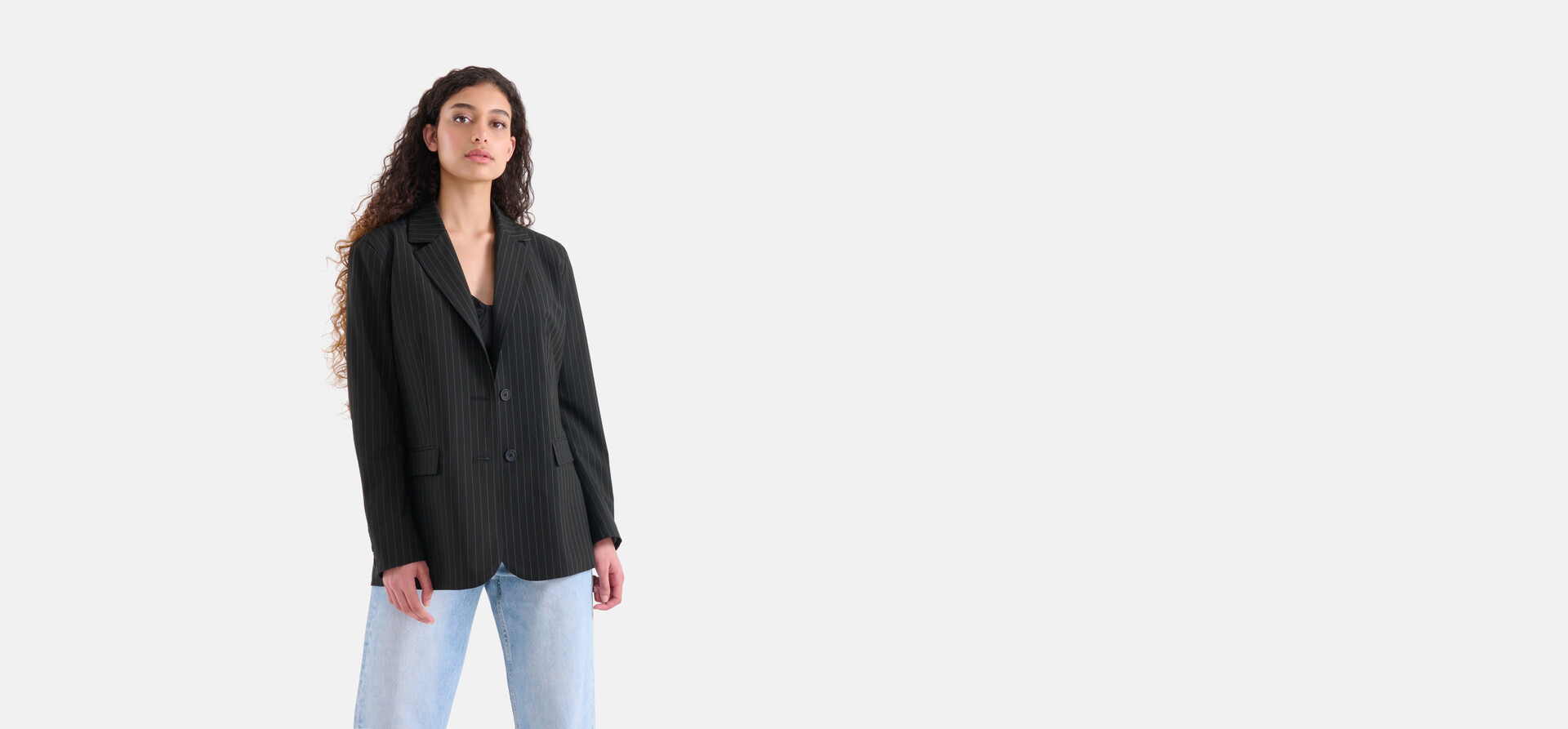 Blazer mit Nadelstreifen Schwarz SHOEBY WOMEN