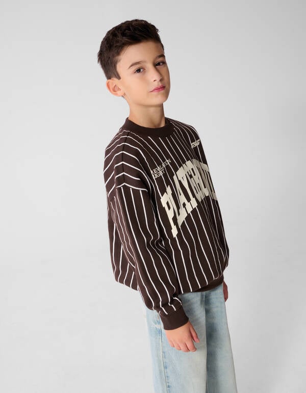 Gestreifte Baseball Sweatshirt Braun SHOEBY BOYS