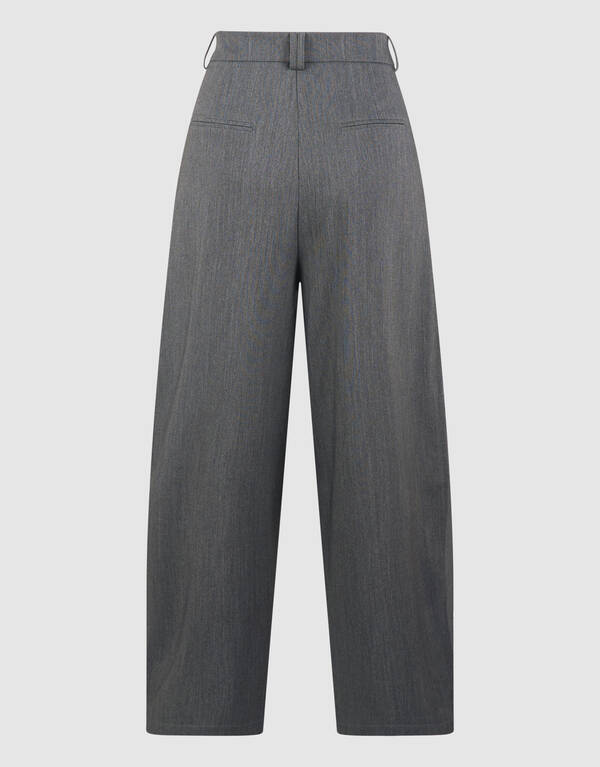 Pleated Flap Wide Leg Hose Grau SHOEBY WOMEN