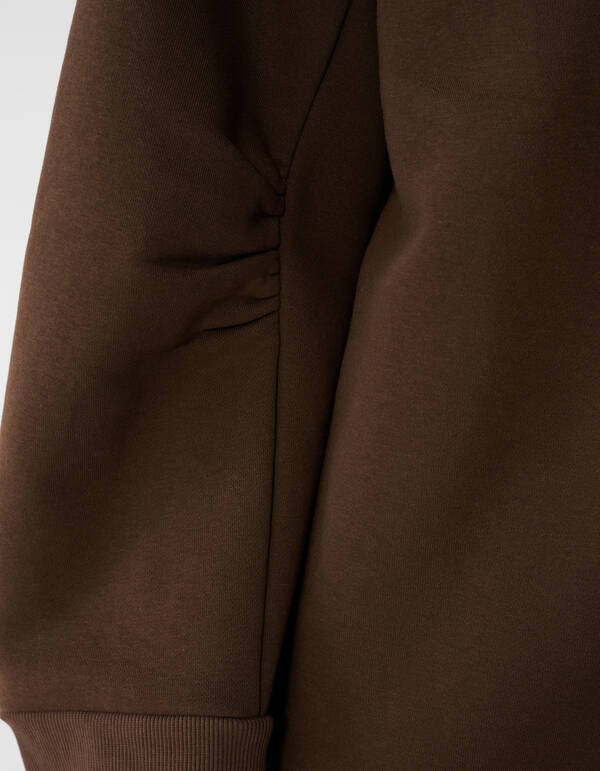 Kanten Oversized Sweater Dunkelbraun SHOEBY WOMEN