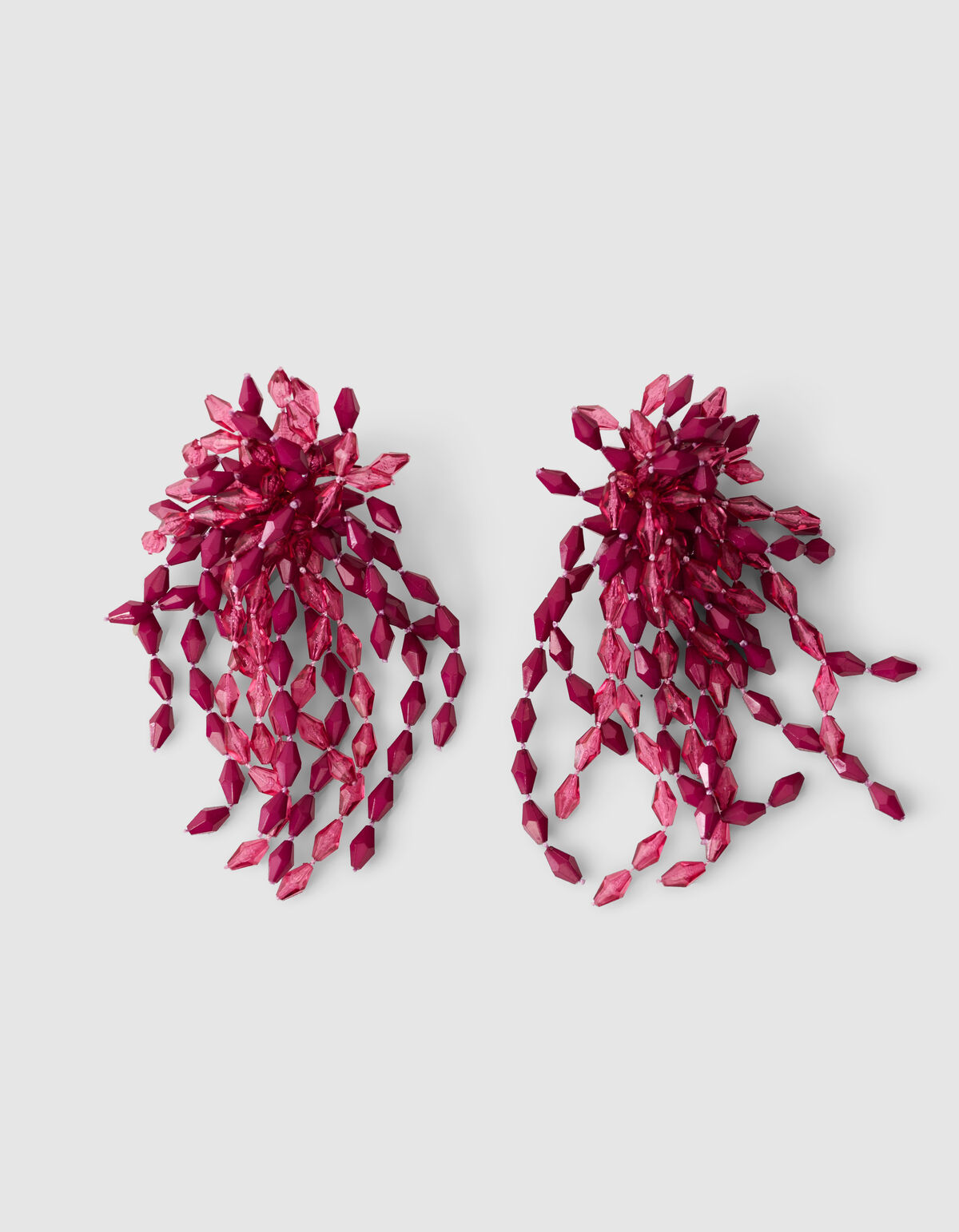 Beaded Wasserfall Ohrringe Dunkelrosa SHOEBY ACCESSOIRES