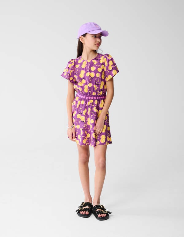 Fruit Artwork Kleid Dunkel Lila SHOEBY GIRLS