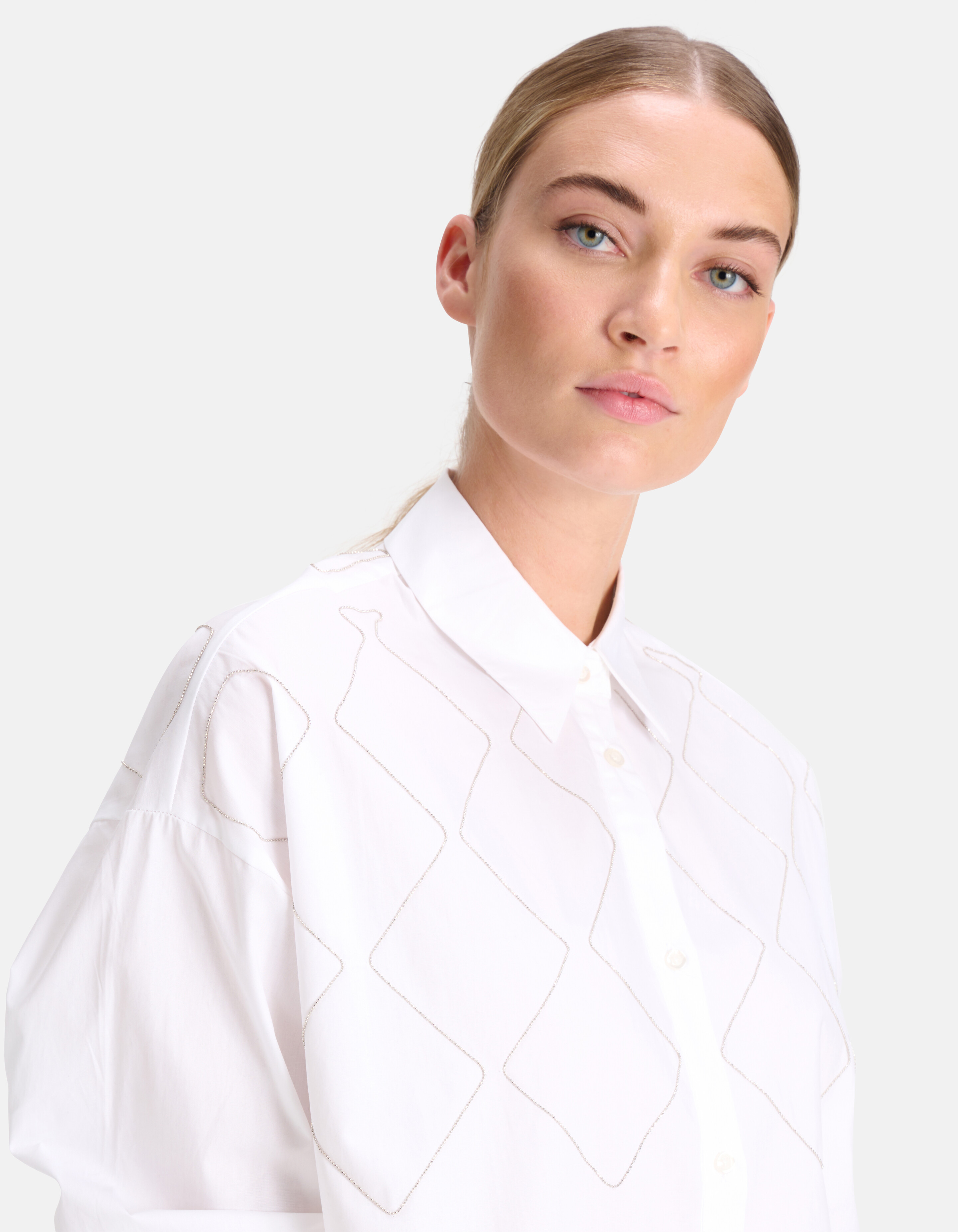Ketten-Popeline-Bluse Weiß von Mieke SHOEBY WOMEN