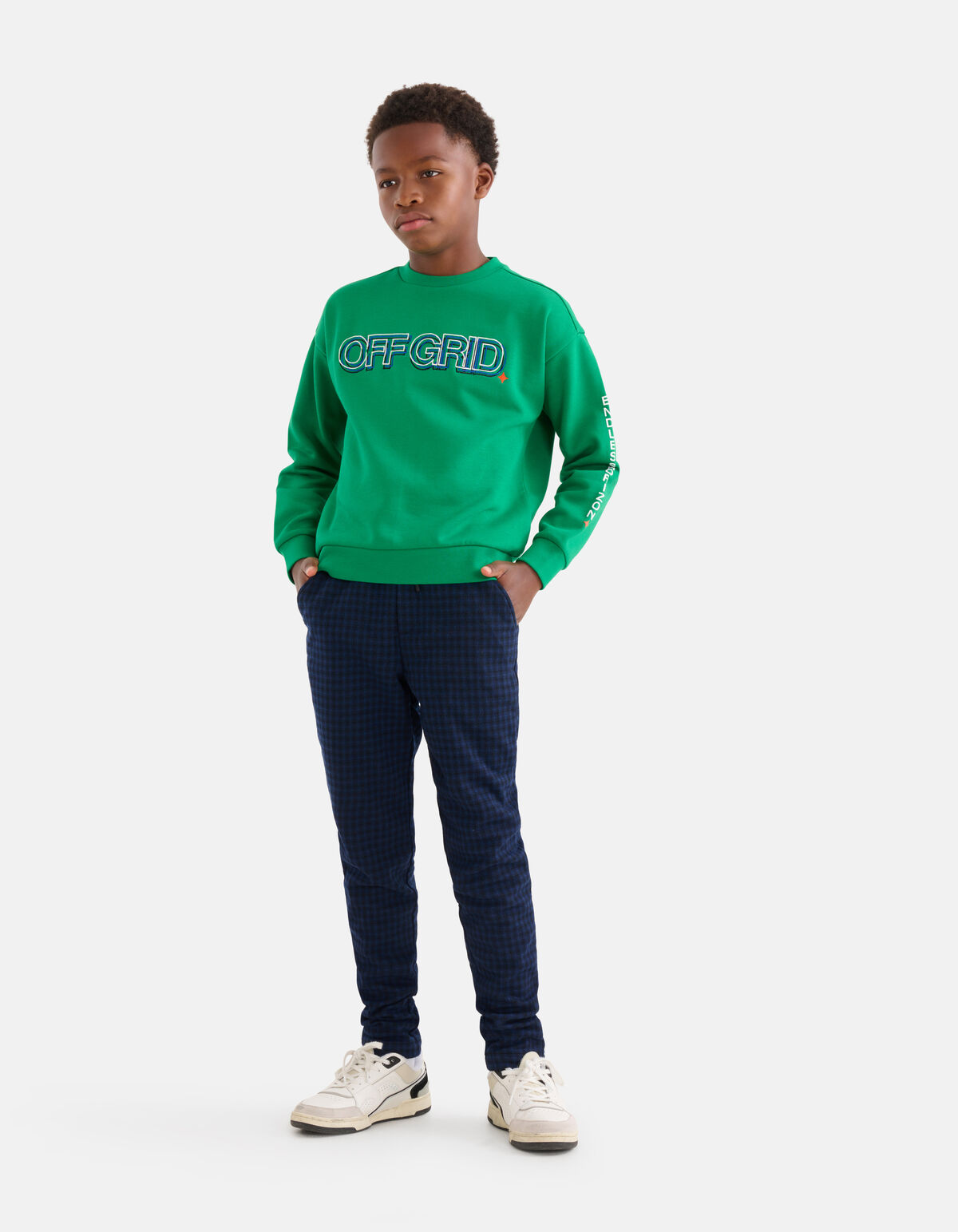 Karo-Hose Dunkelblau SHOEBY BOYS