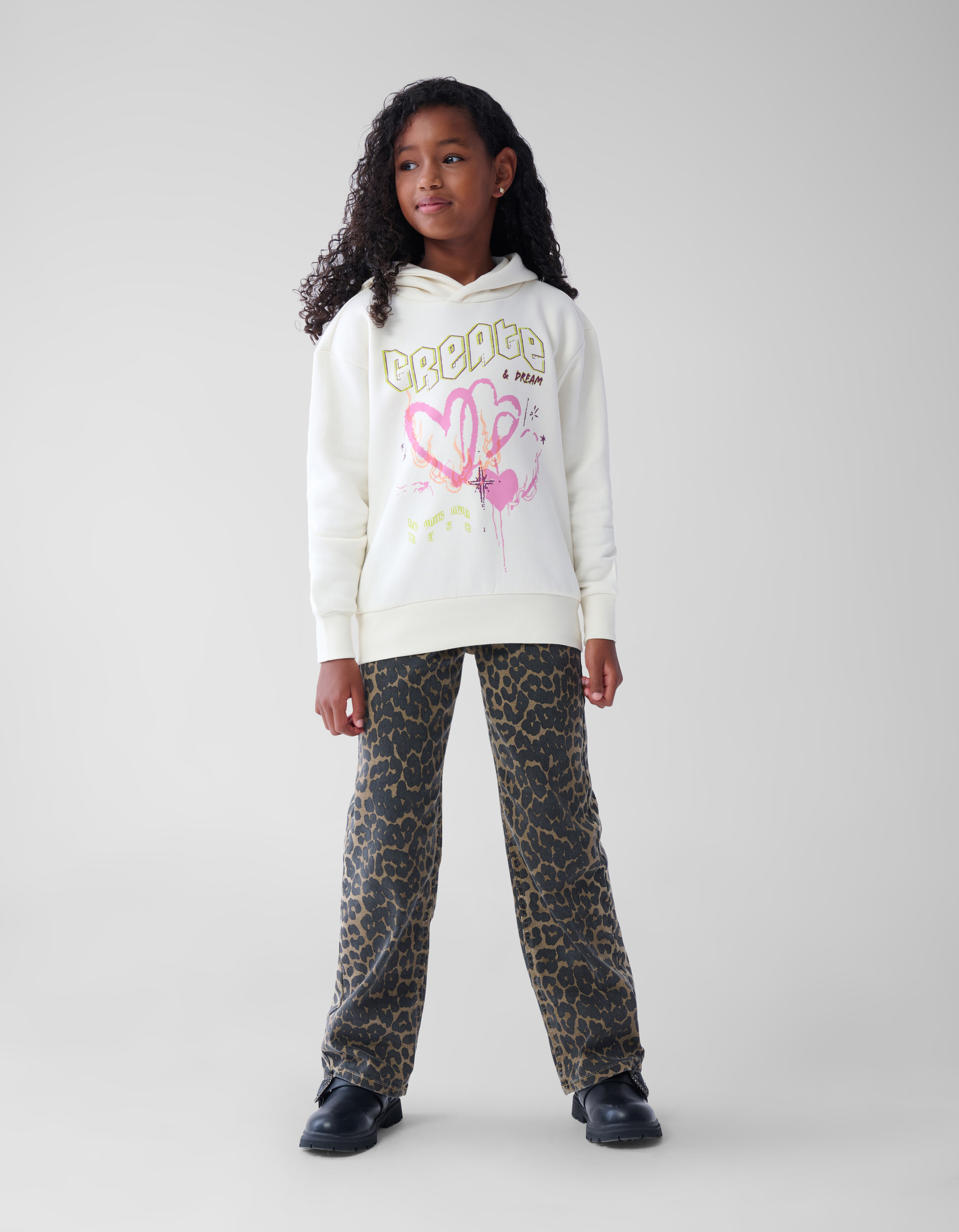 Leopard Straight Fit-Hose Braun SHOEBY GIRLS