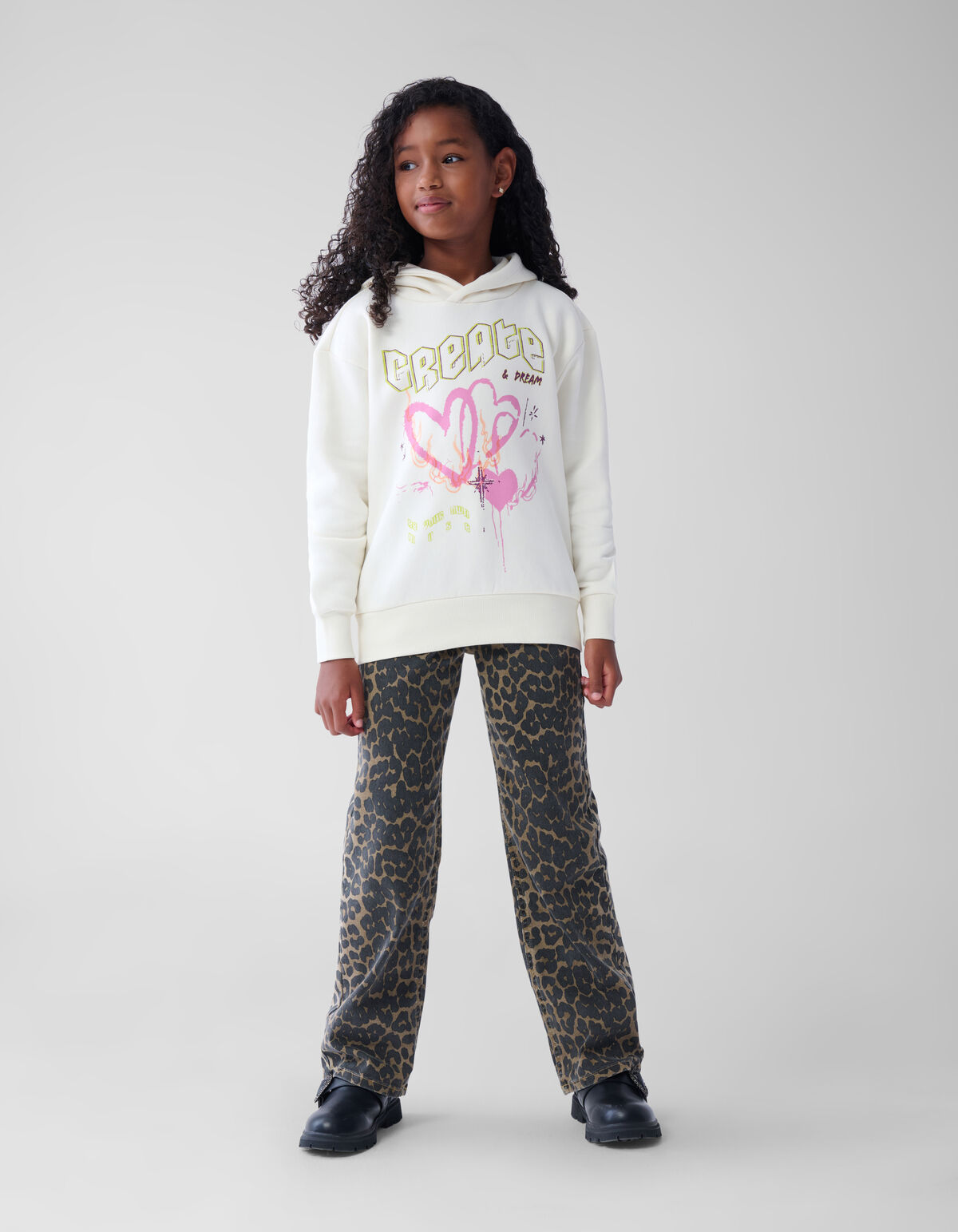 Leopard Straight Fit-Hose Braun SHOEBY GIRLS