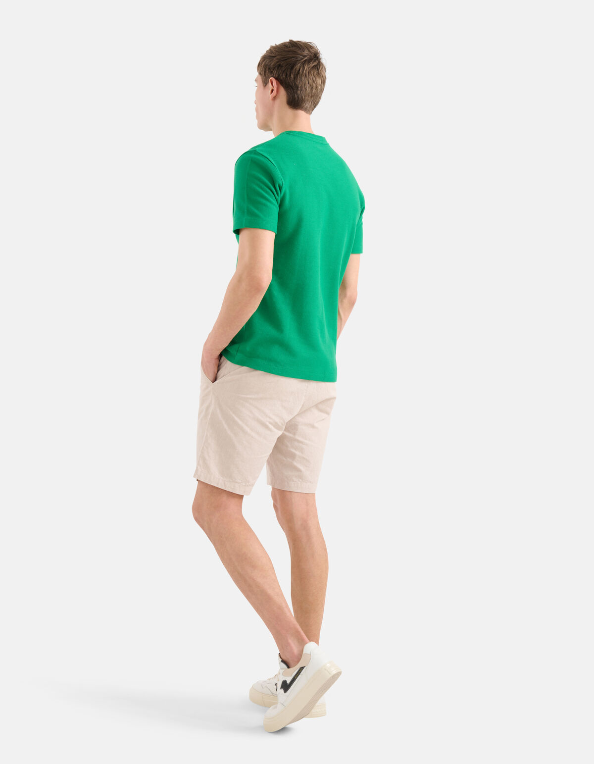 Textur-T-Shirt Grün SHOEBY MEN