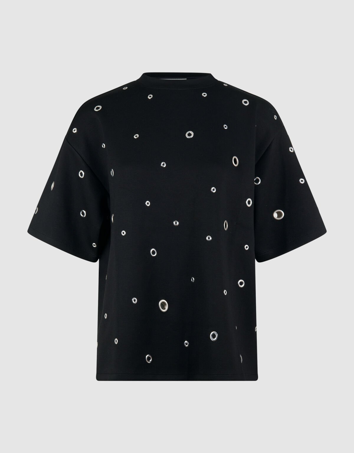 &Uuml;berdimensionales Sweatshirt mit &Ouml;sen Schwarz SHOEBY WOMEN