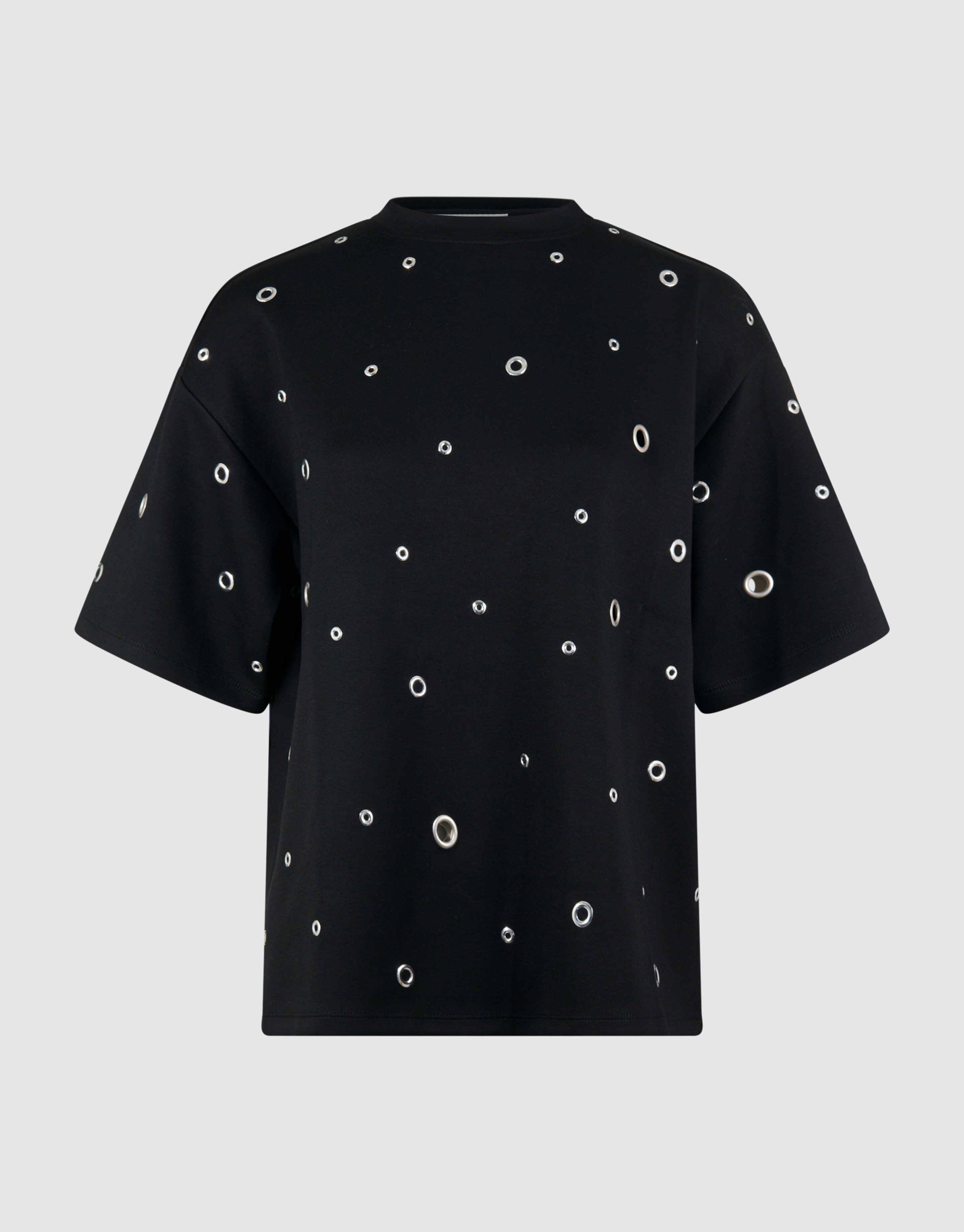 &Uuml;berdimensionales Sweatshirt mit &Ouml;sen Schwarz SHOEBY WOMEN