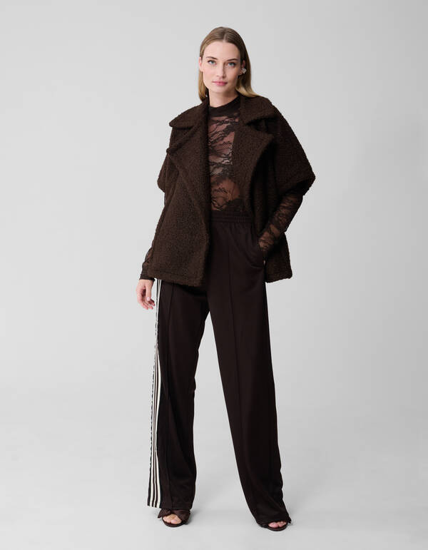 Oversize Teddyweste Dunkelbraun SHOEBY WOMEN