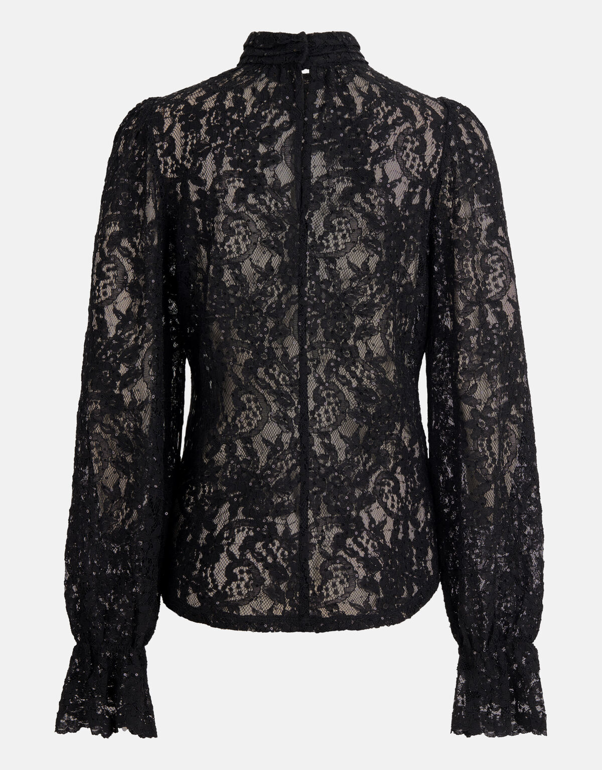 Spitze Pailletten-Top Schwarz von Fred SHOEBY WOMEN