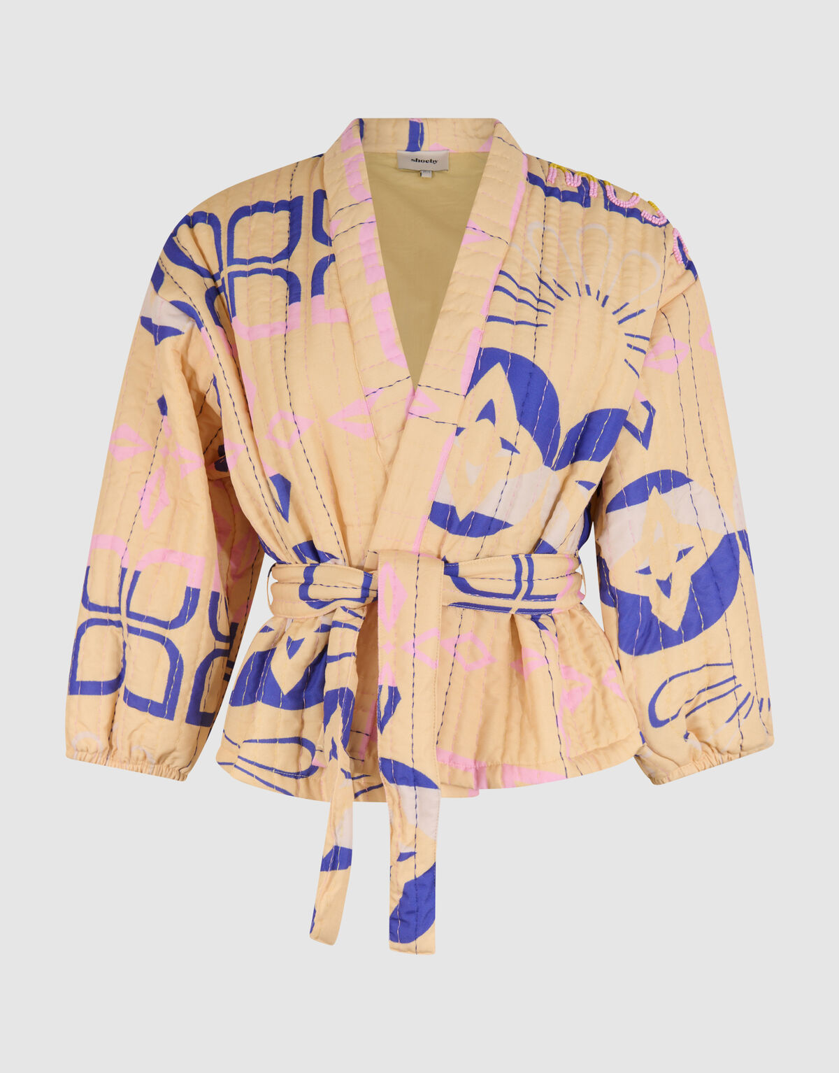 Artwork Kimono Jacket Yellow SHOEBY WOMEN
