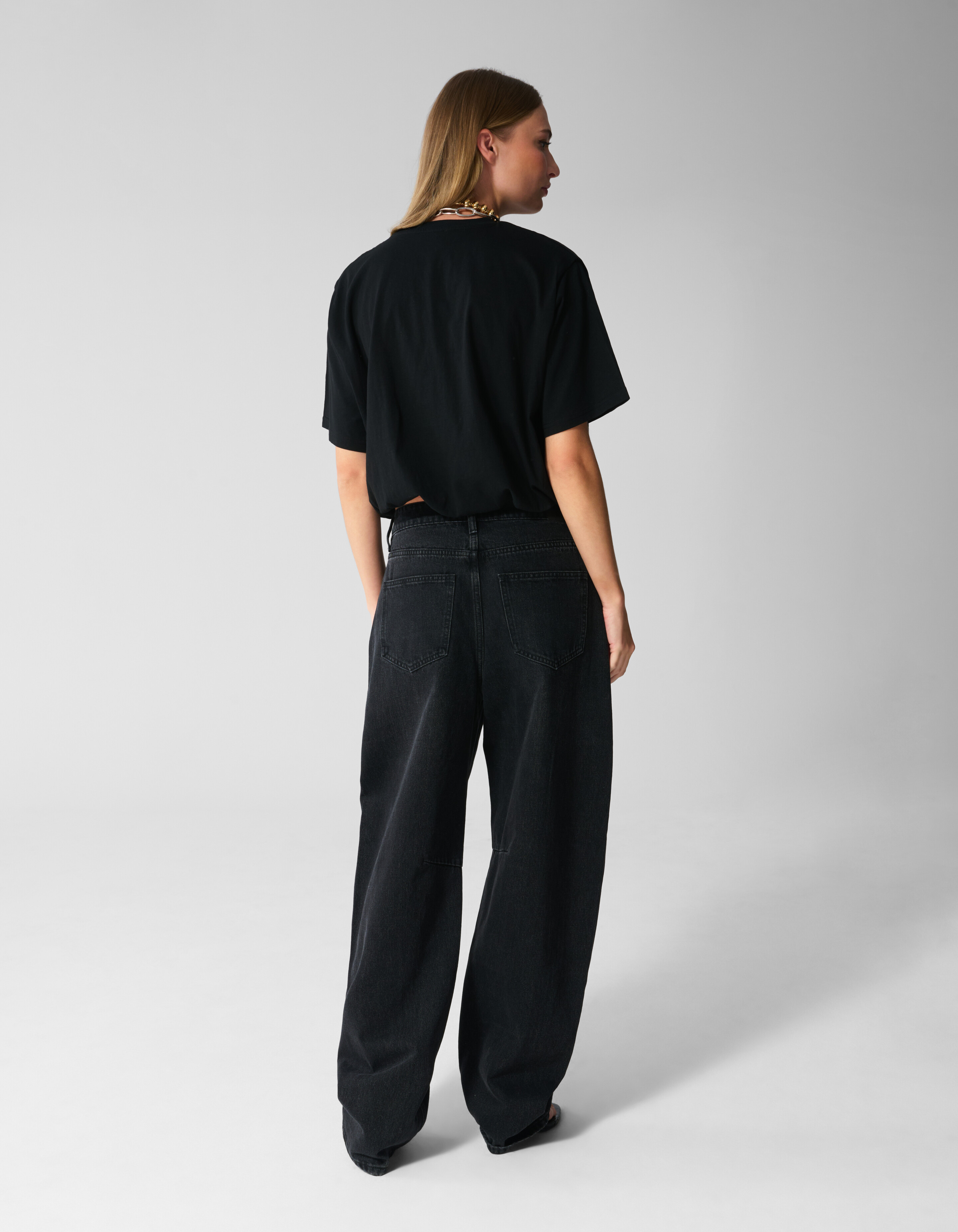 Oversized-Balloon-T-Shirt Schwarz SHOEBY WOMEN