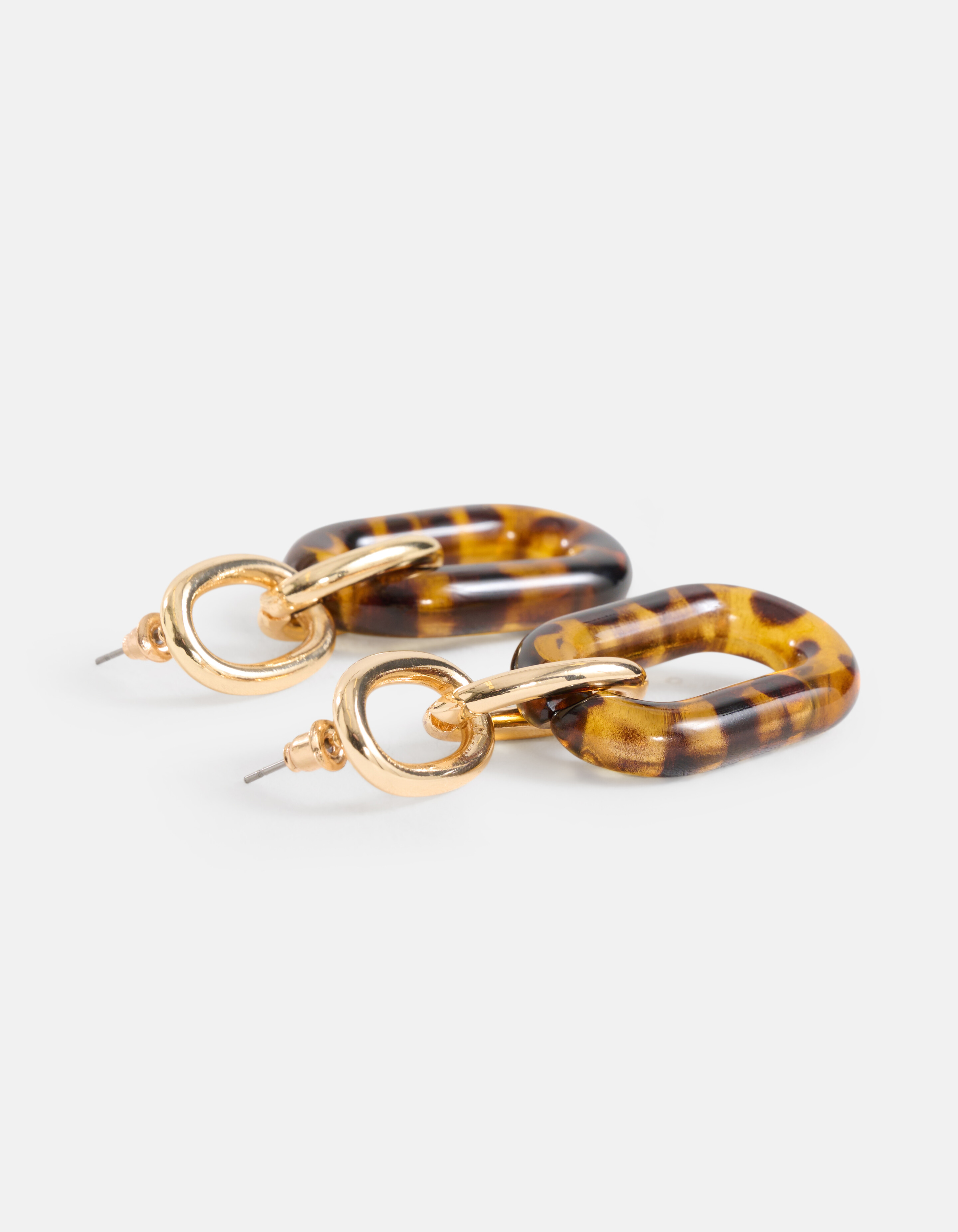 Leopard-Ketten-Ohrringe Braun SHOEBY ACCESSOIRES
