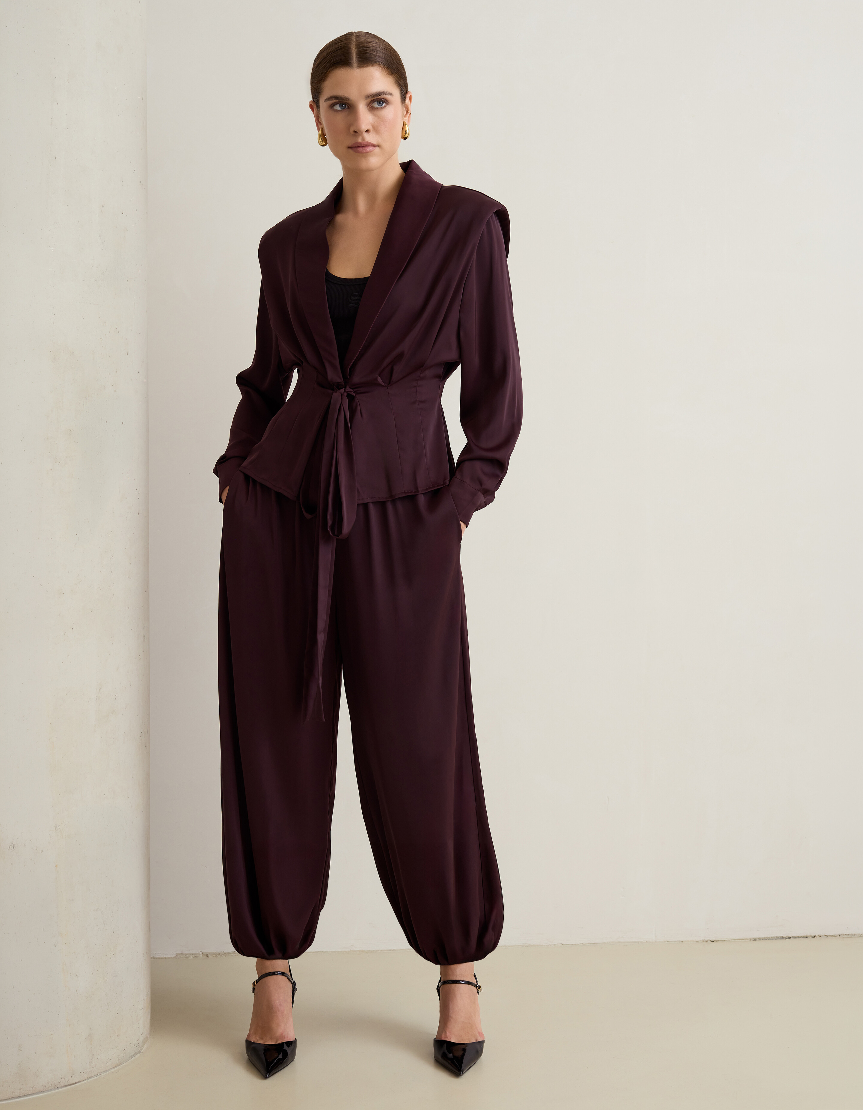 Satin-Ballonhose Dunkelrot By Mieke SHOEBY WOMEN