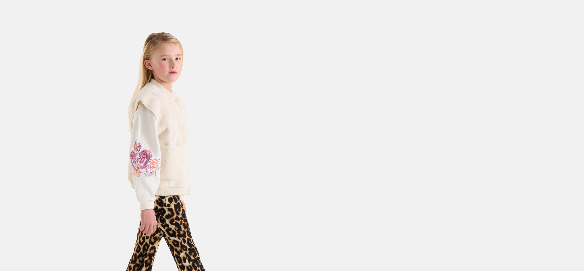 Kunstpelz-Gilet Off White SHOEBY GIRLS
