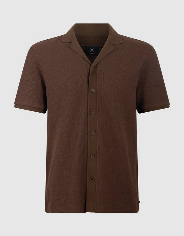 Gestricktes Overshirt Dunkelbraun SHOEBY MEN
