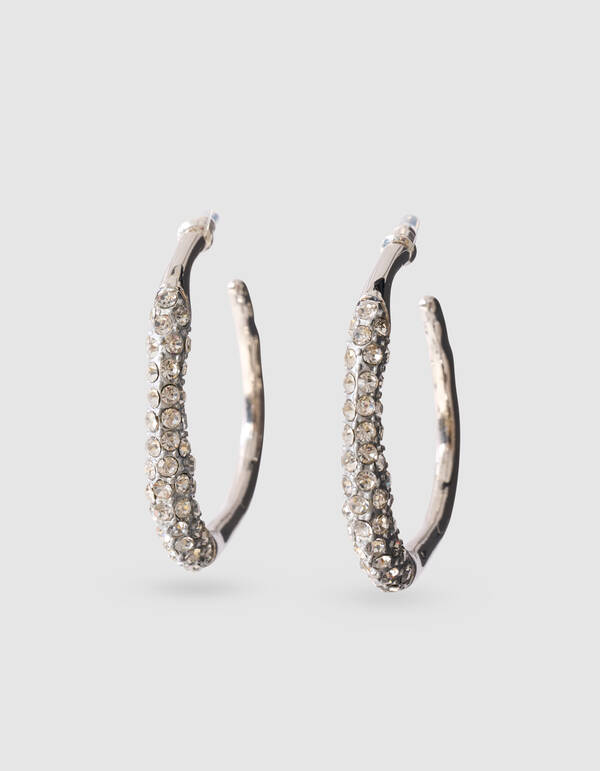 Strass Creolen Silber SHOEBY ACCESSOIRES