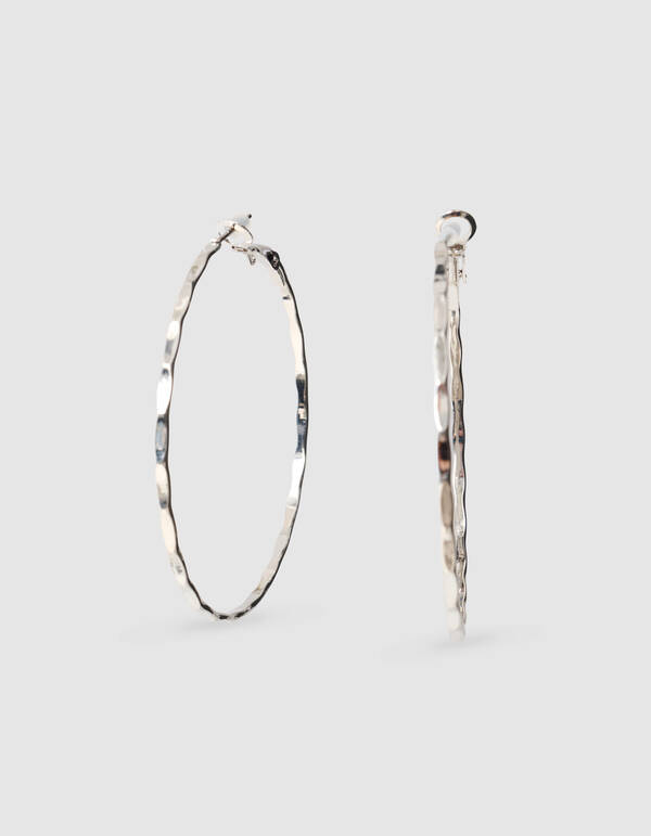 Große Reif-Ohrringe Silber SHOEBY ACCESSOIRES