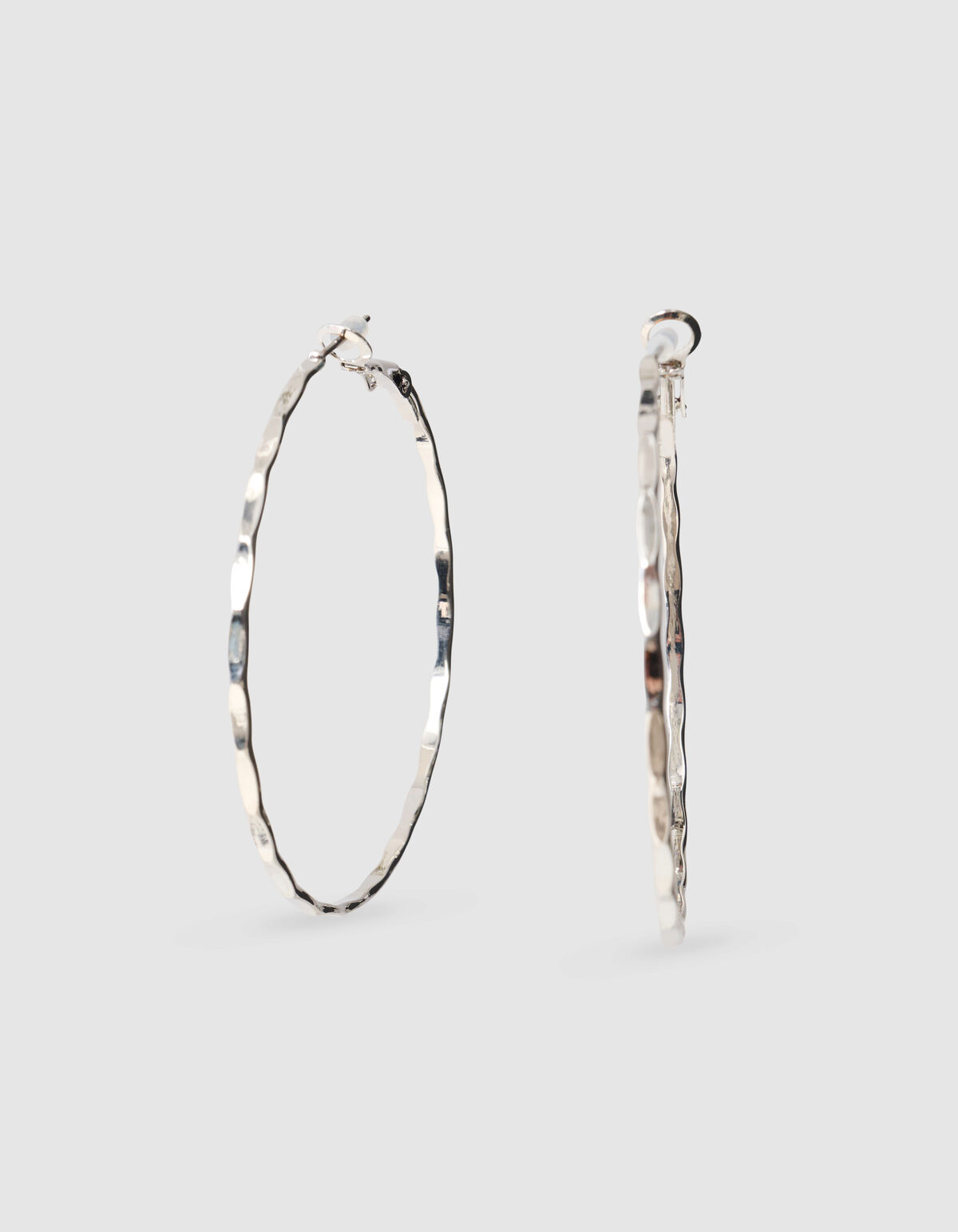 Große Reif-Ohrringe Silber SHOEBY ACCESSOIRES