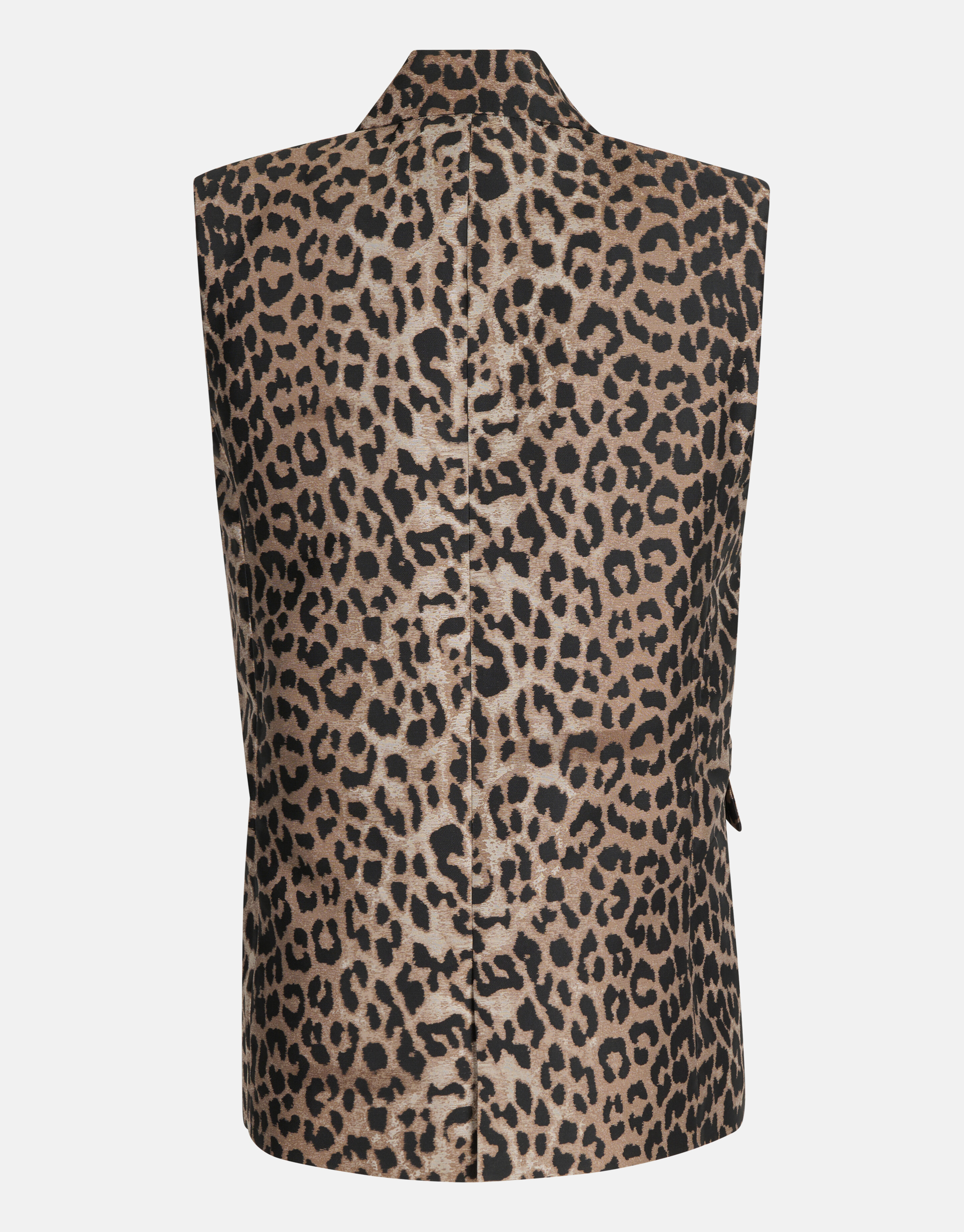 Leopard Jacquard Gilet Braun SHOEBY WOMEN