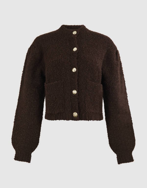 Teddy Strickweste Braun SHOEBY WOMEN