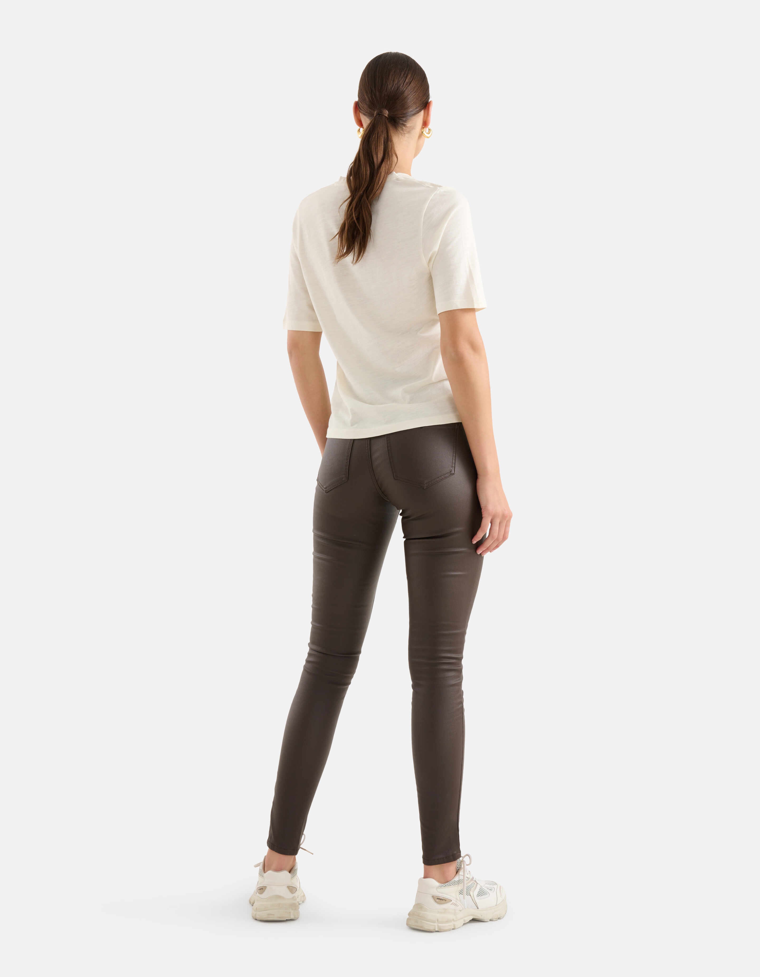 Beschichtete Hose Dunkelbraun Eksept