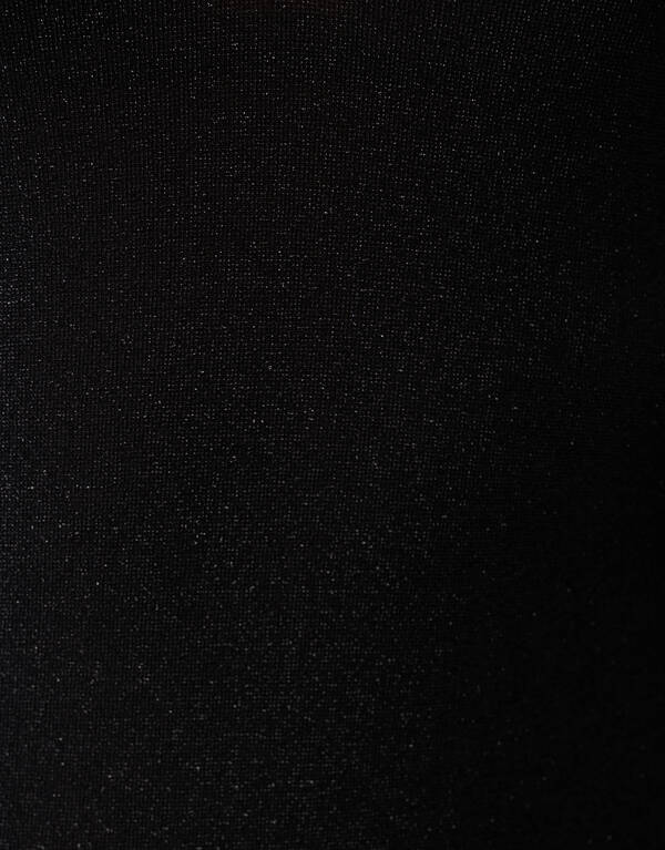 Glitzer-Body mit V-Ausschnitt, schwarz SHOEBY WOMEN