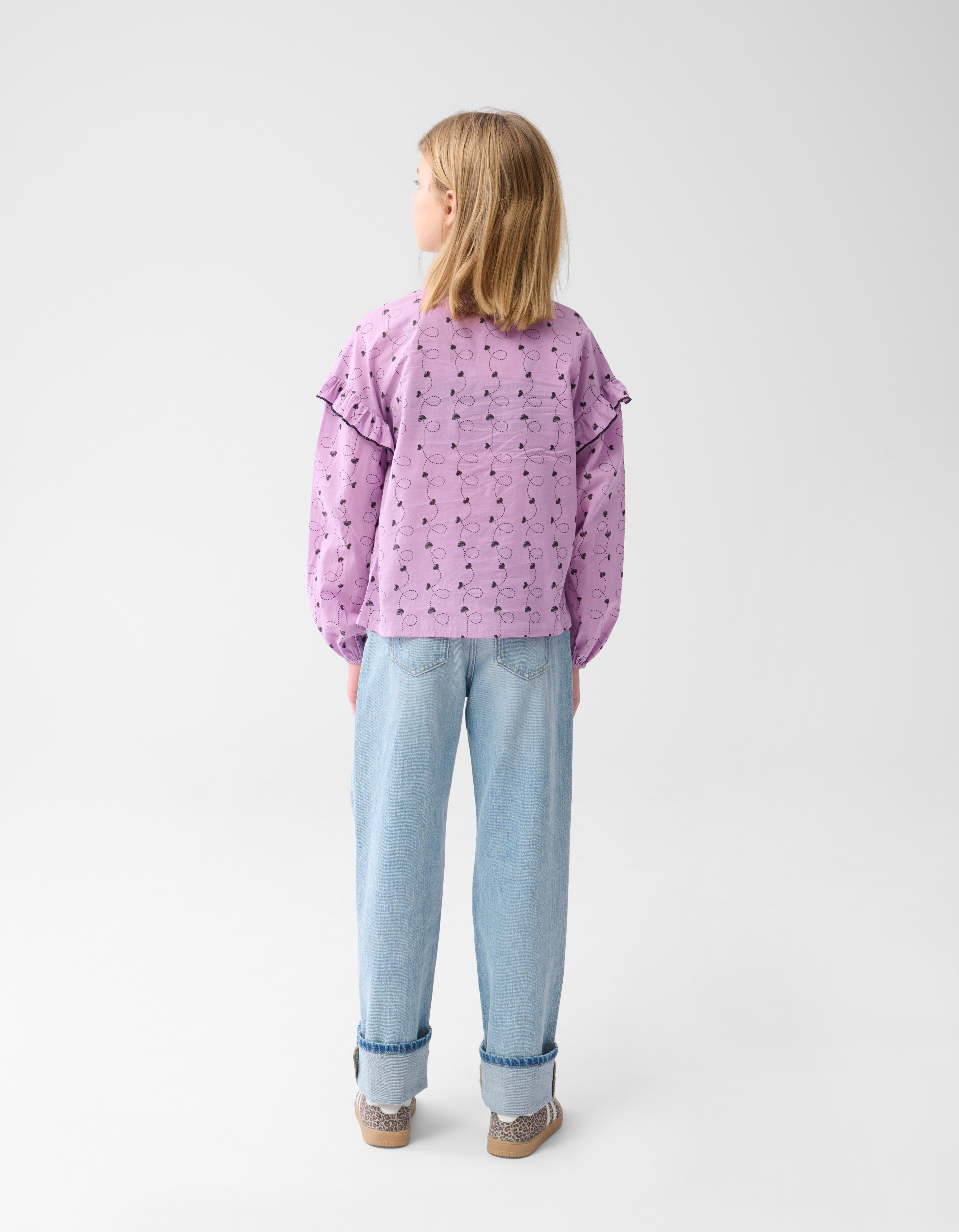 Heart Printed Blouse Paars SHOEBY GIRLS