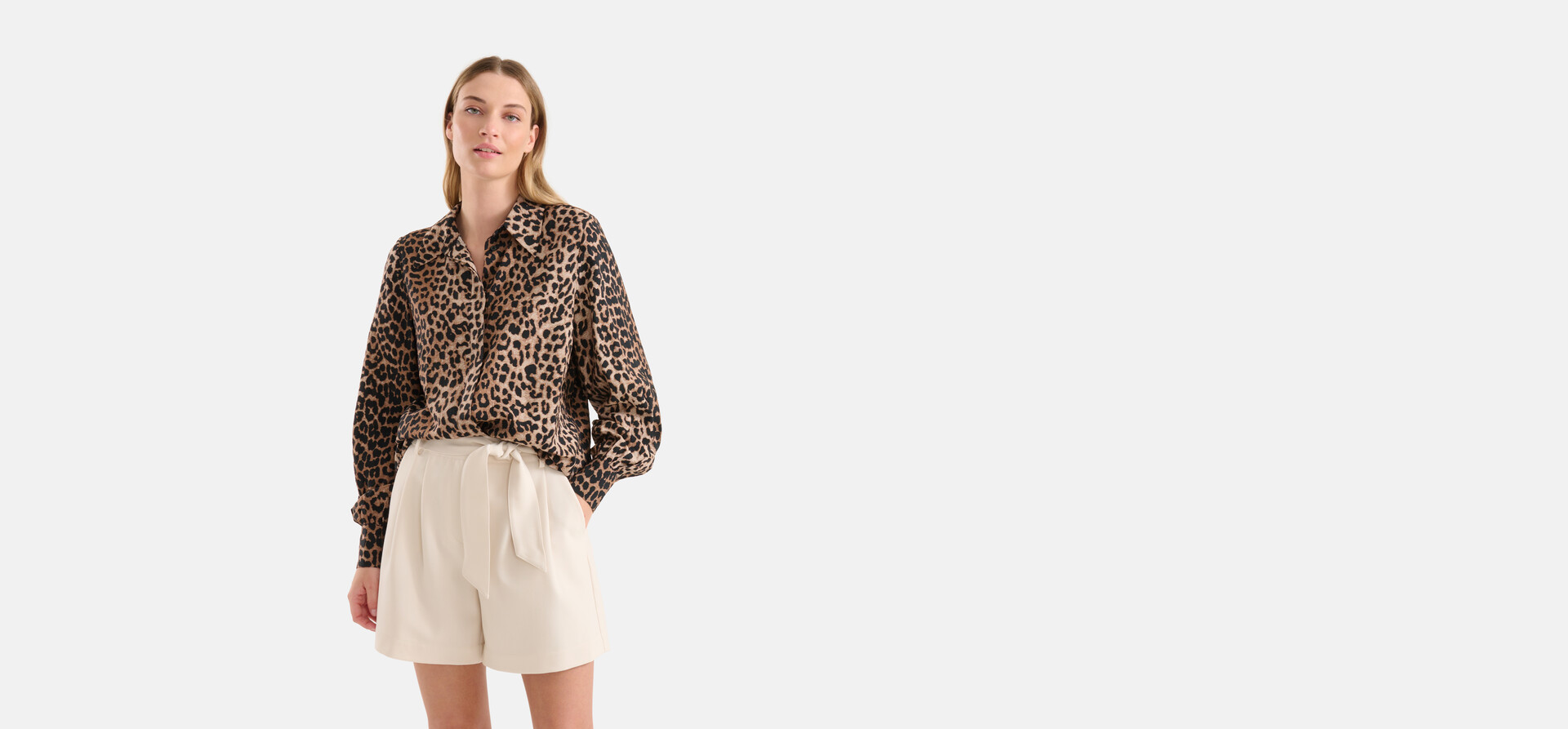 Bluse mit Leopardenmuster Braun SHOEBY WOMEN