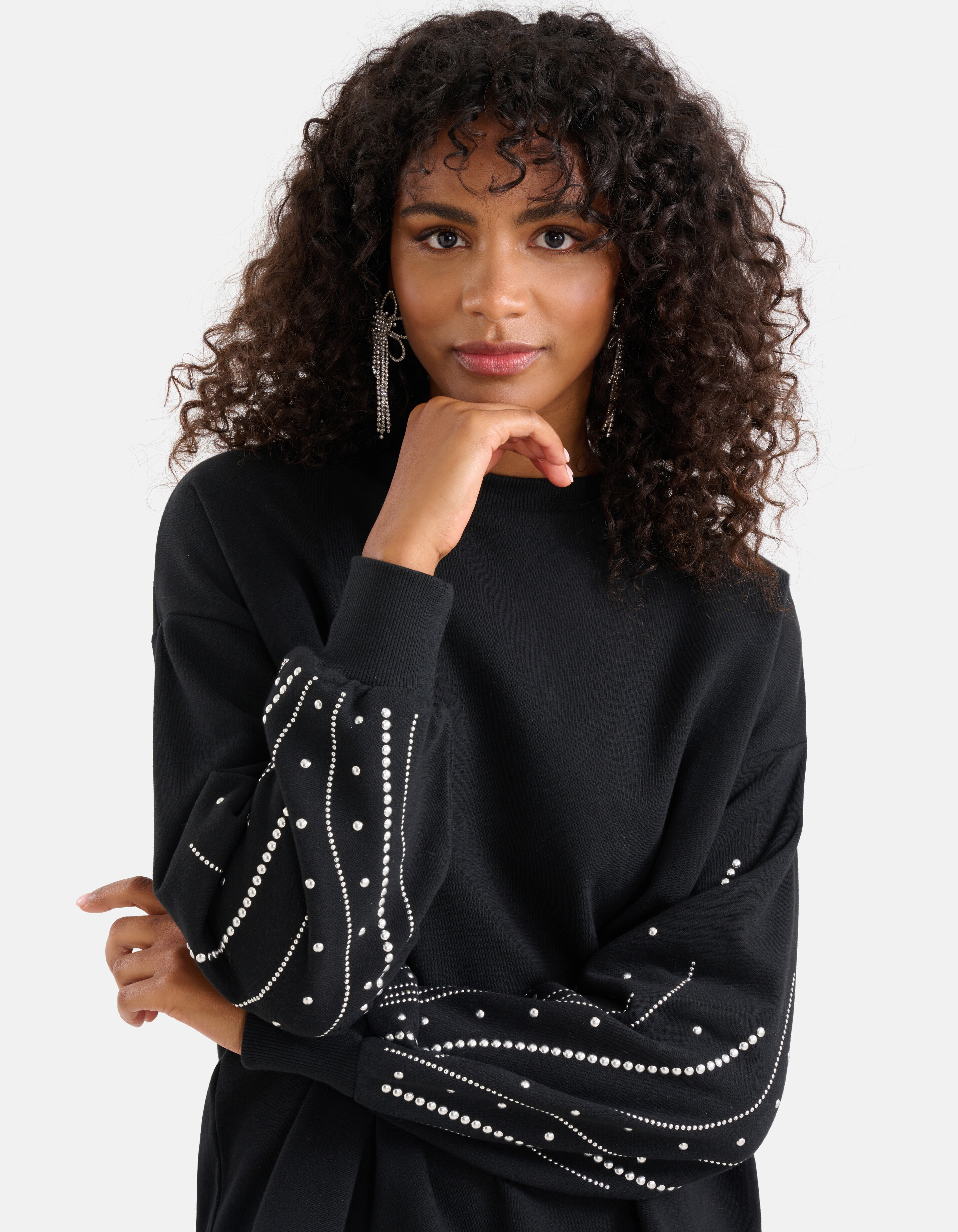 Nieten Pullover Schwarz SHOEBY WOMEN