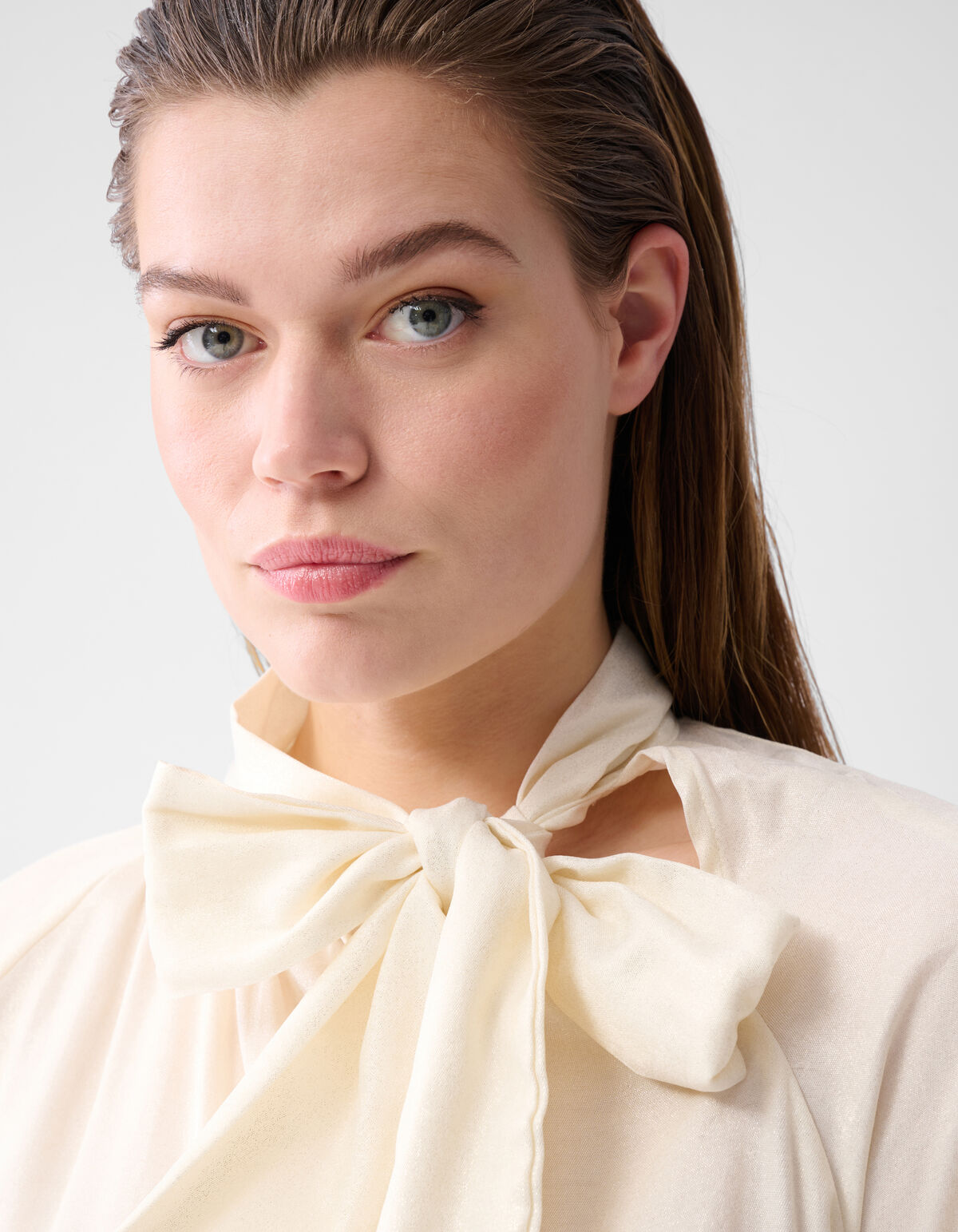 Glänzende Bluse Off White SHOEBY WOMEN